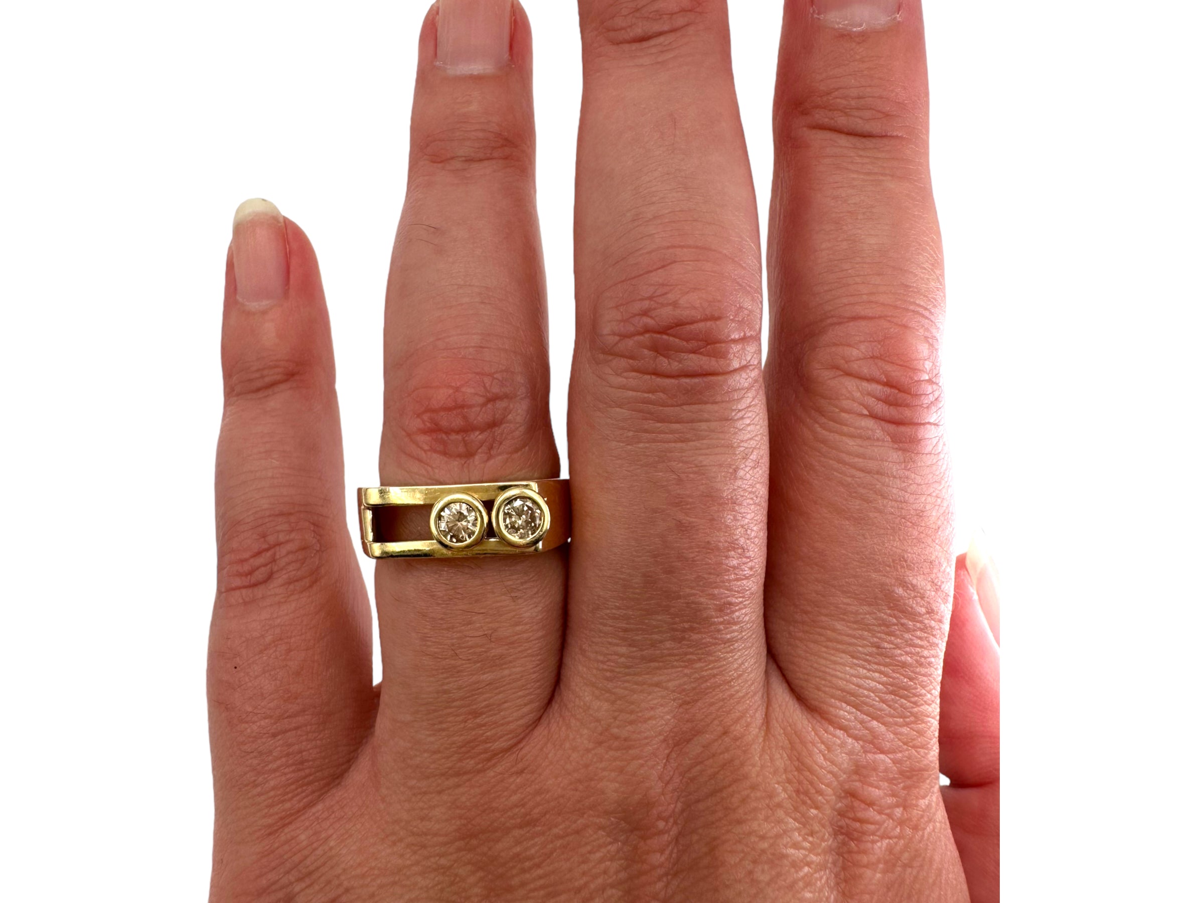 14k Diamond Slider Ring