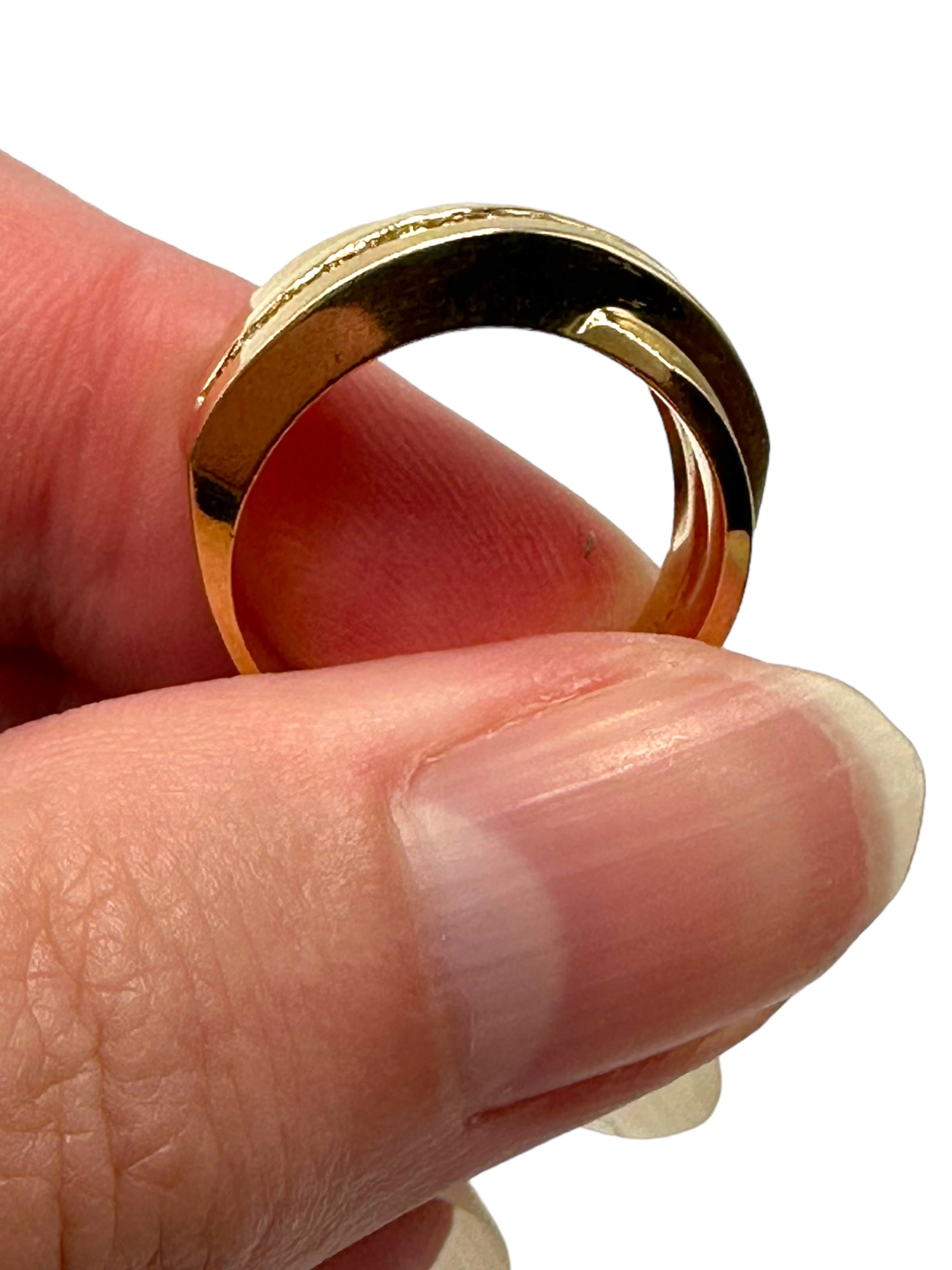 14k Diamond Crossover Ring