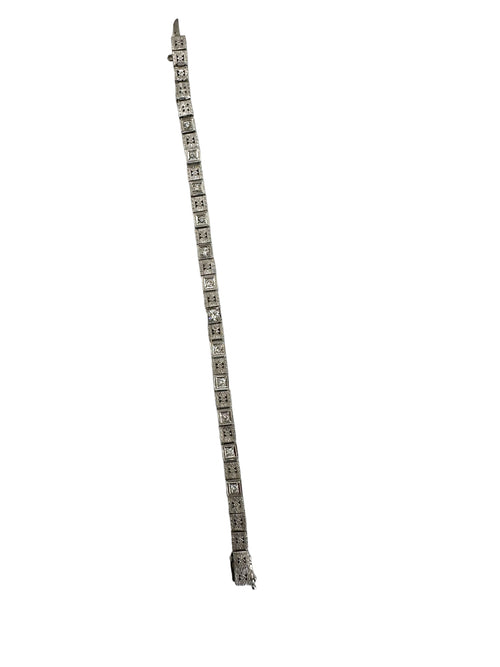 14k Deco Style Diamond Bracelet