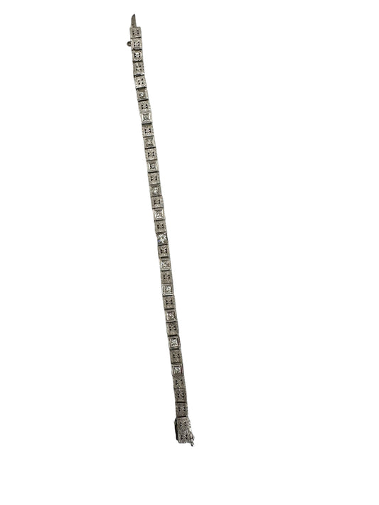 14k Deco Style Diamond Bracelet