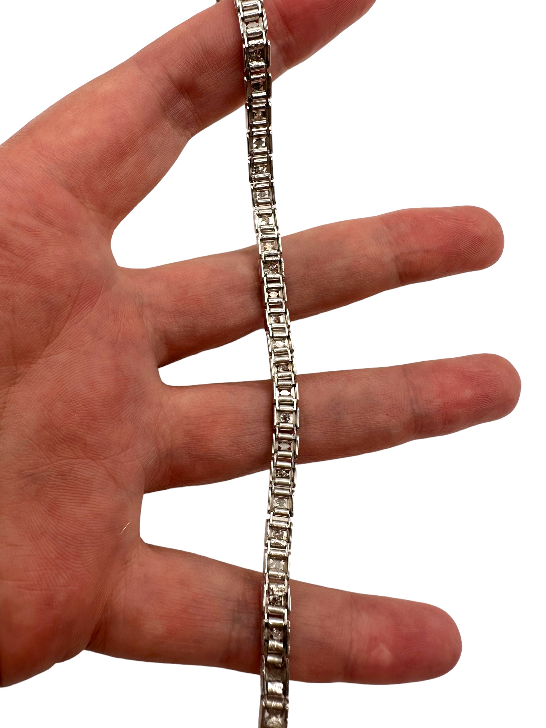 14k Deco Style Diamond Bracelet