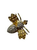 14k Diamond Small Bee Pendant/ Pin