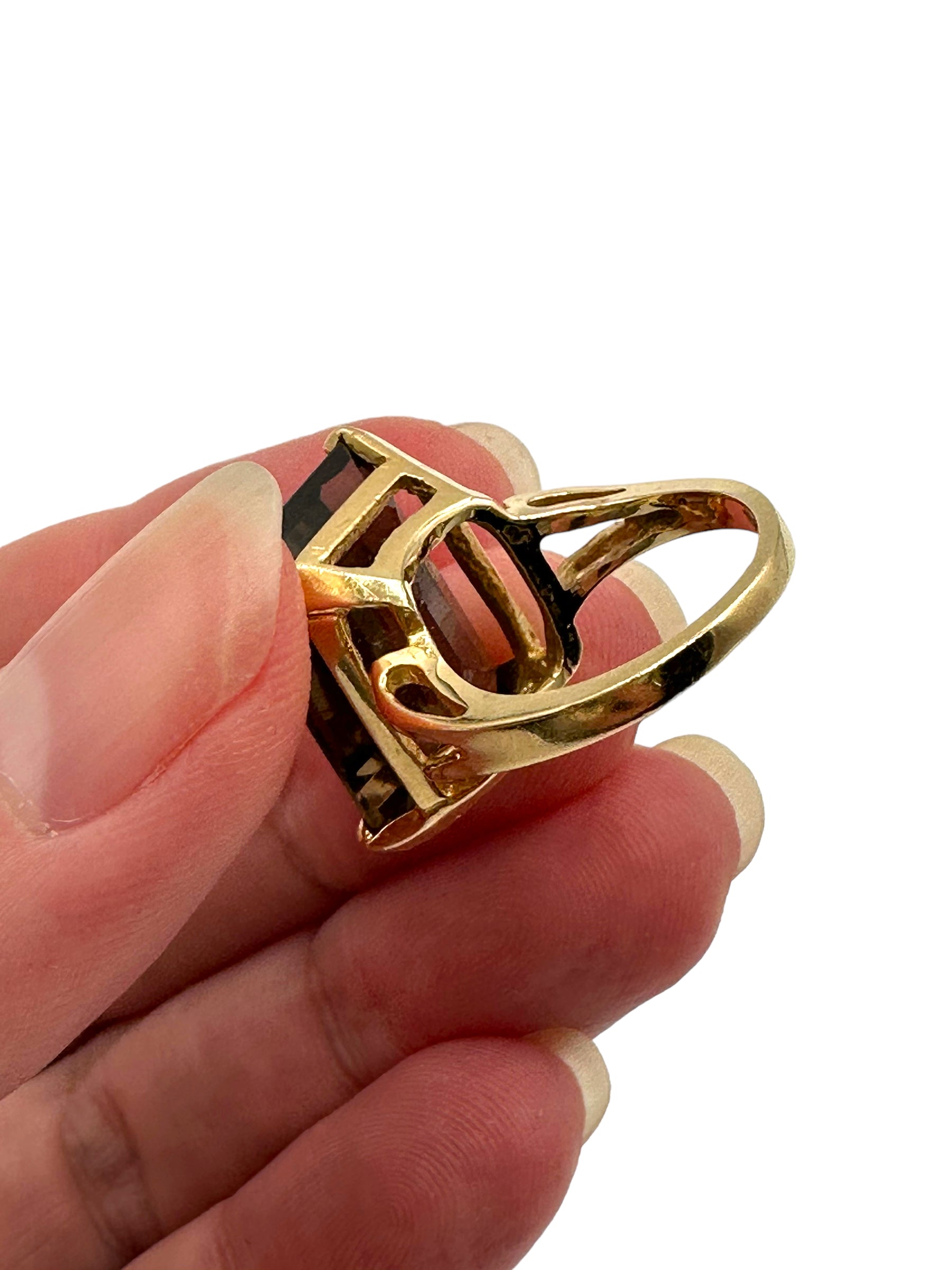 14k Smoky Quartz Ring