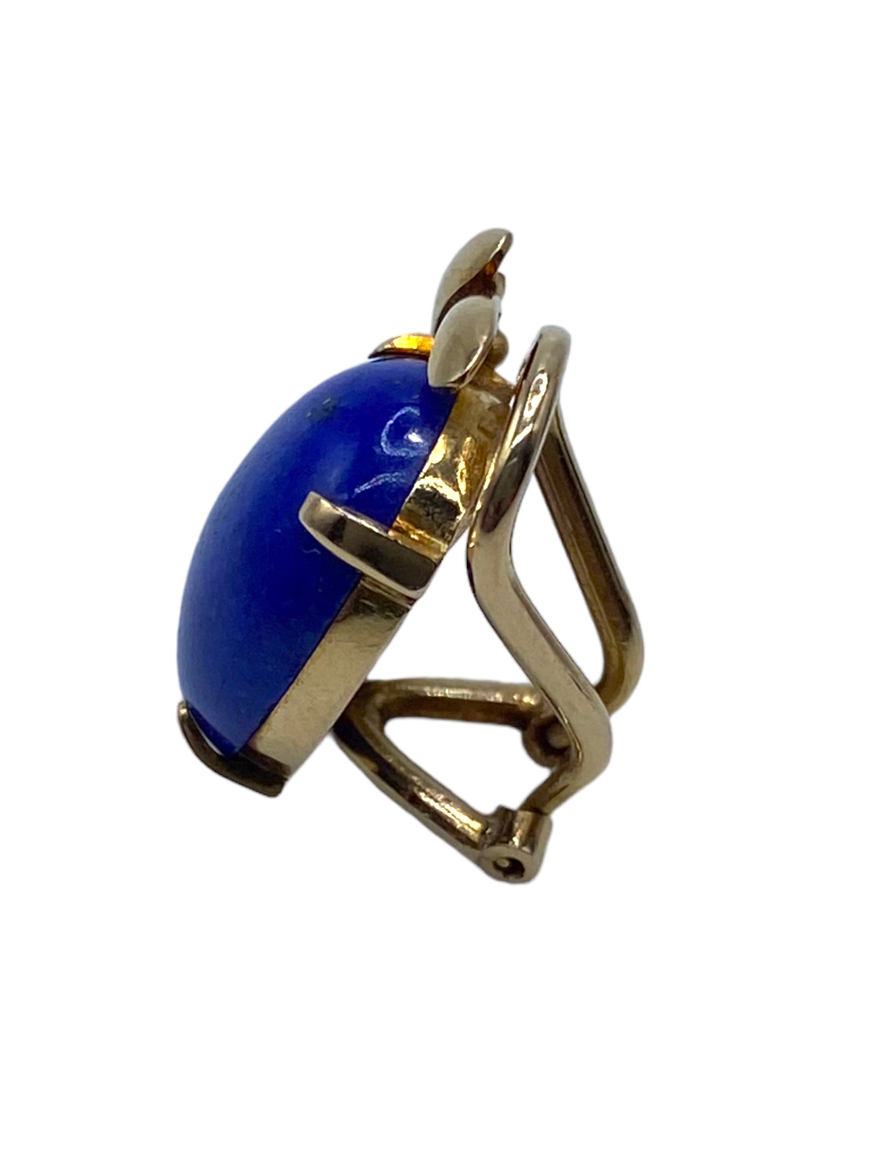 14k Lapis Earclips