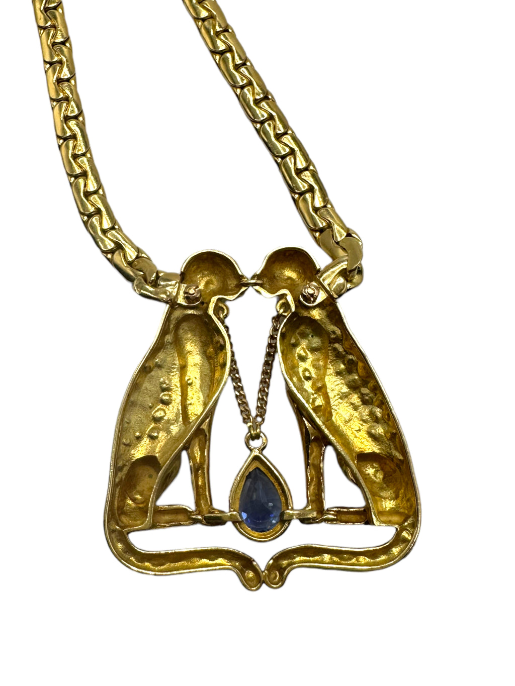 18k Dual Cheetahs Tanzanite Necklace