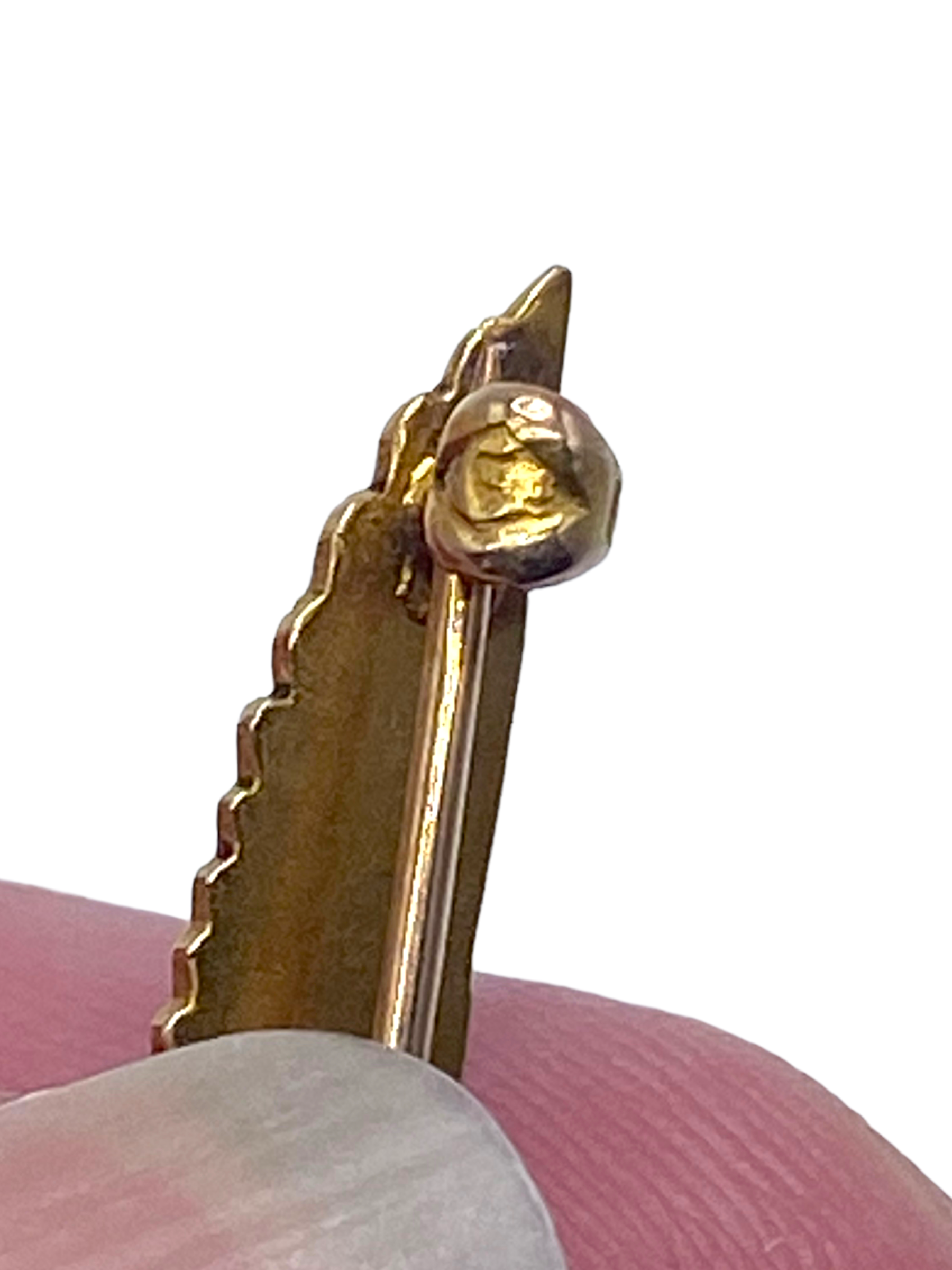 10k Amethyst Egyptian Revival Pin
