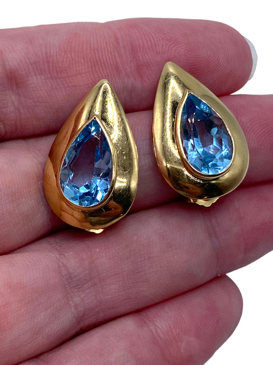 14k Topaz Earrings