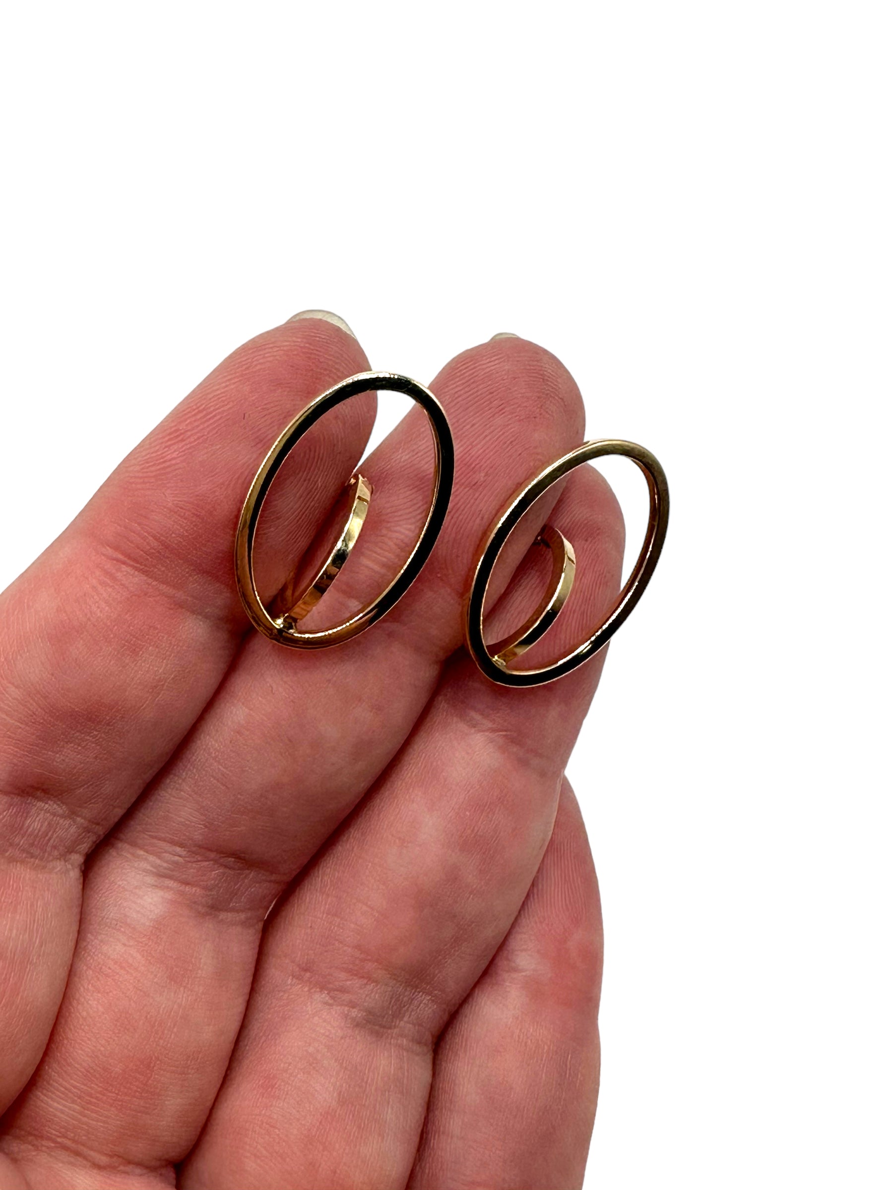 14k Saturn Hoop Earrings by Milor