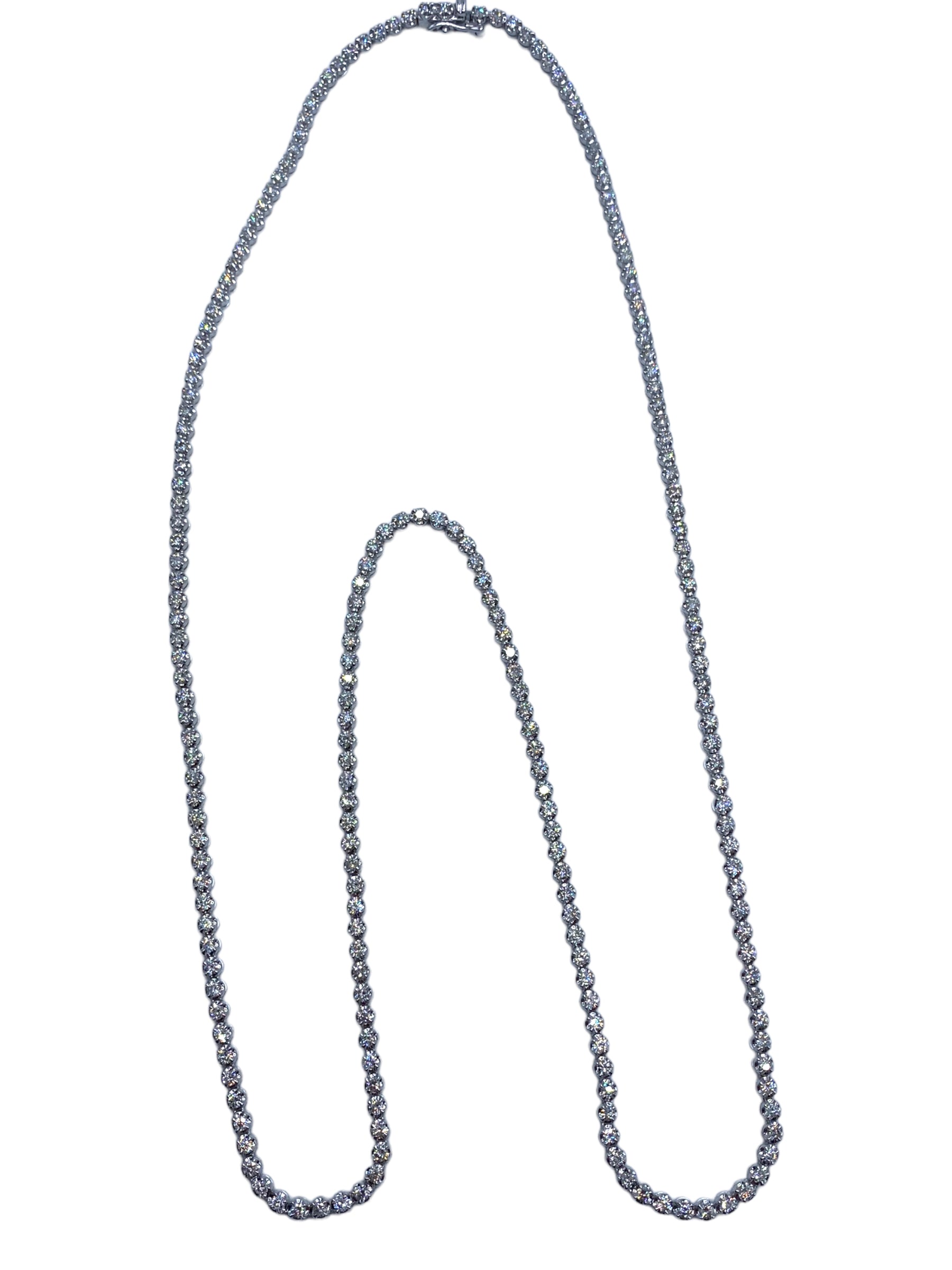 18k Opera Length Diamond Tennis Necklace