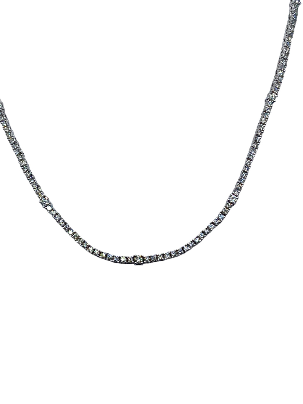 18k White Gold Diamond Tennis Necklace