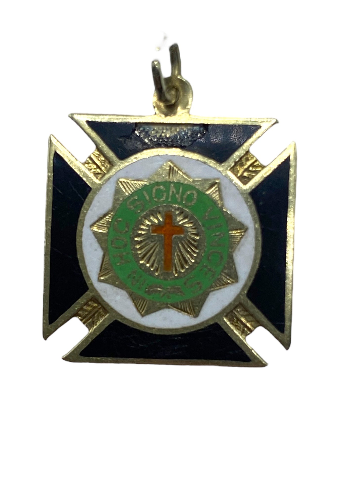 14k Cross Knights Templar Conquer Charm