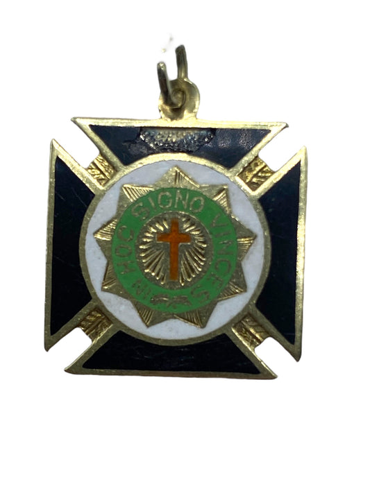 14k Cross Knights Templar Conquer Charm