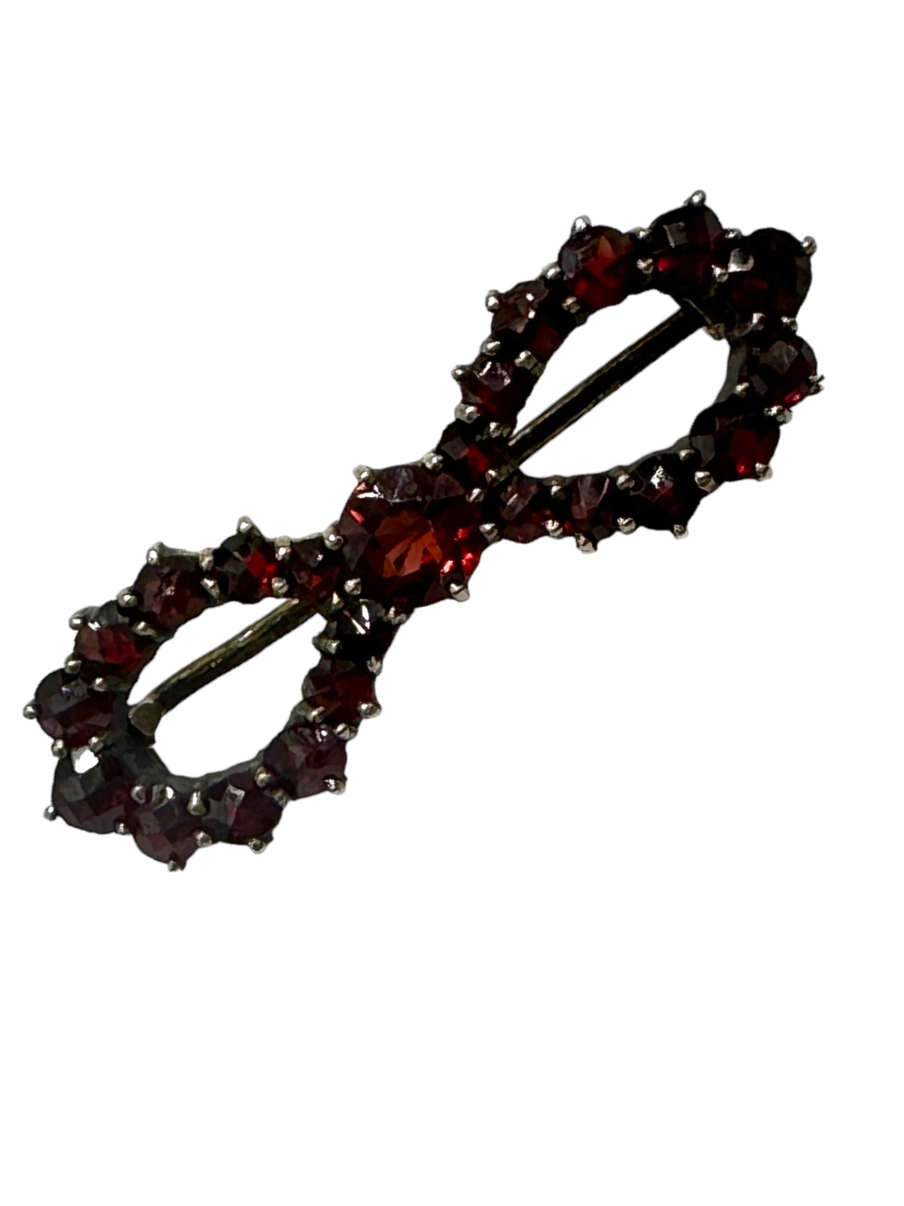 10k Garnet Bow Pin