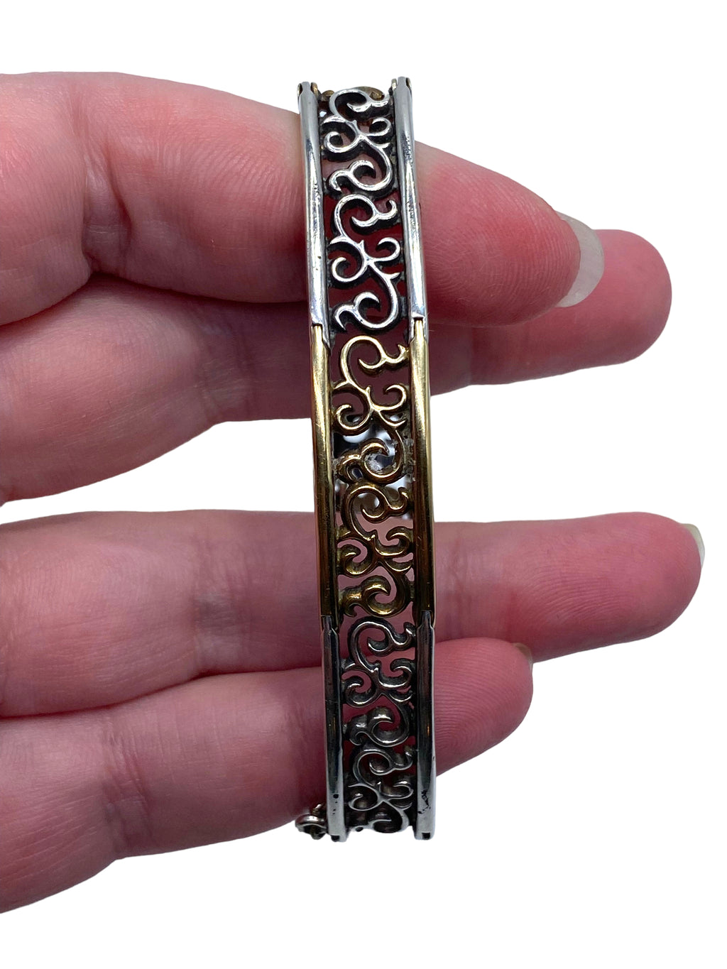 14k Silver Scroll Bracelet
