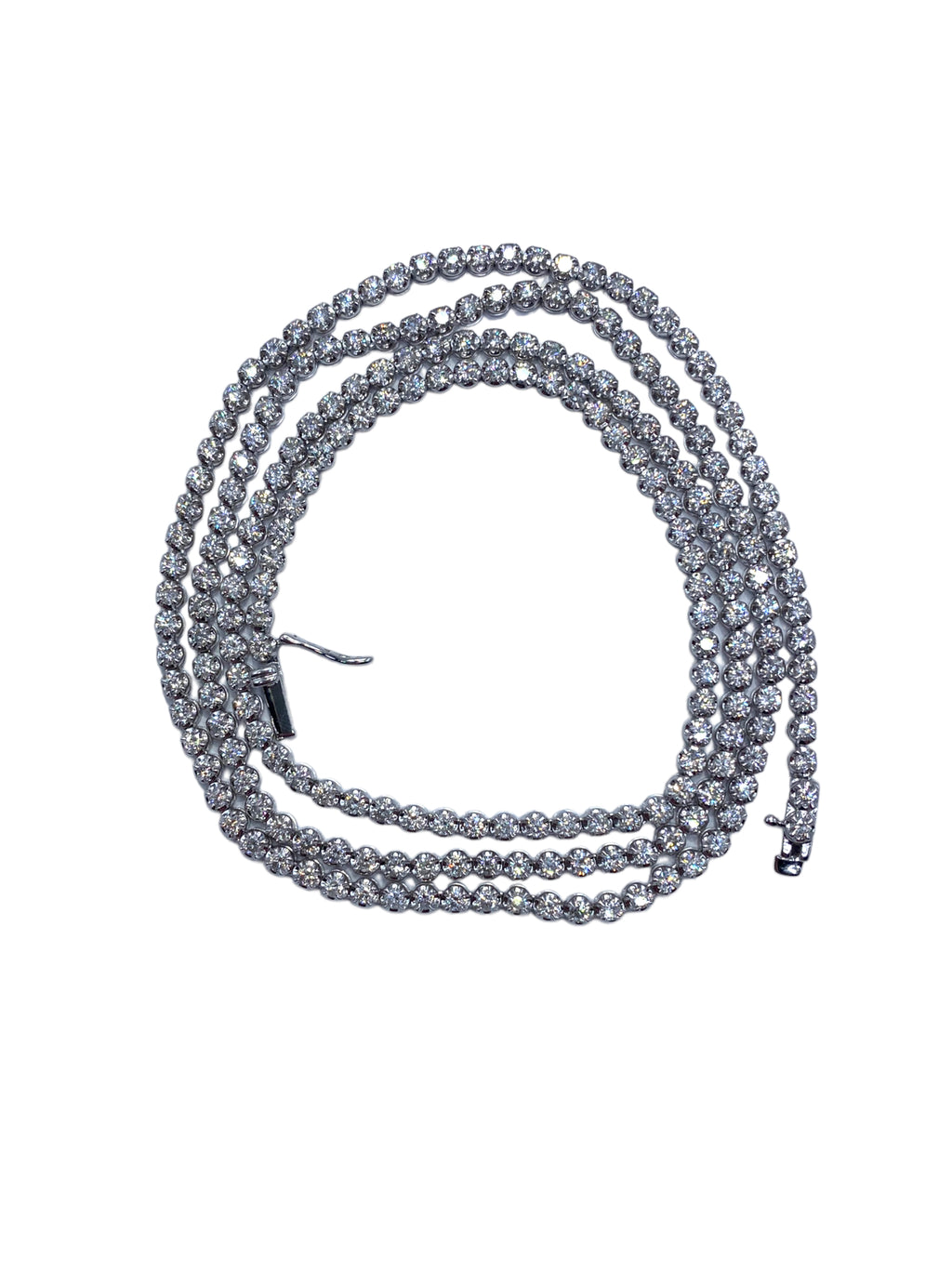 18k Opera Length Diamond Tennis Necklace