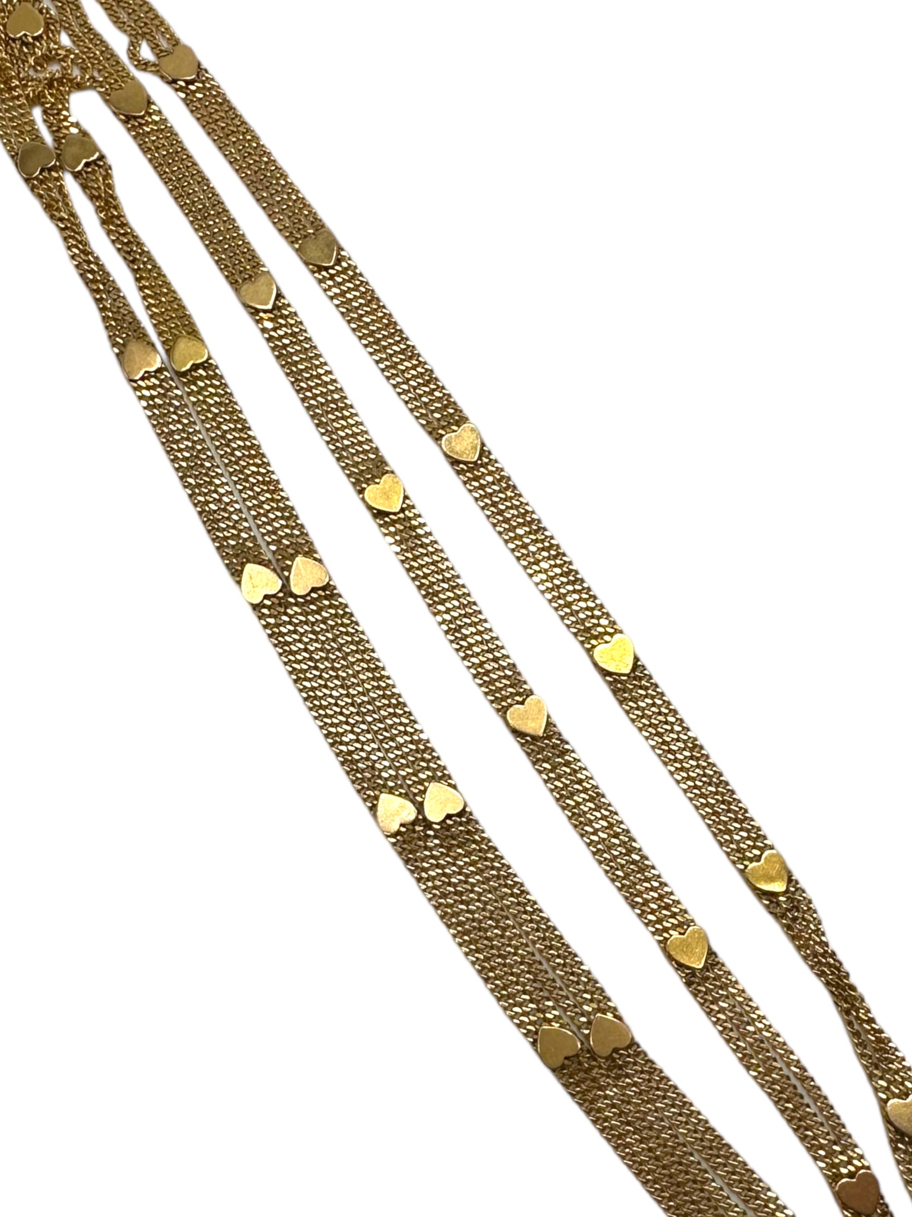 22k Heart Station Necklace
