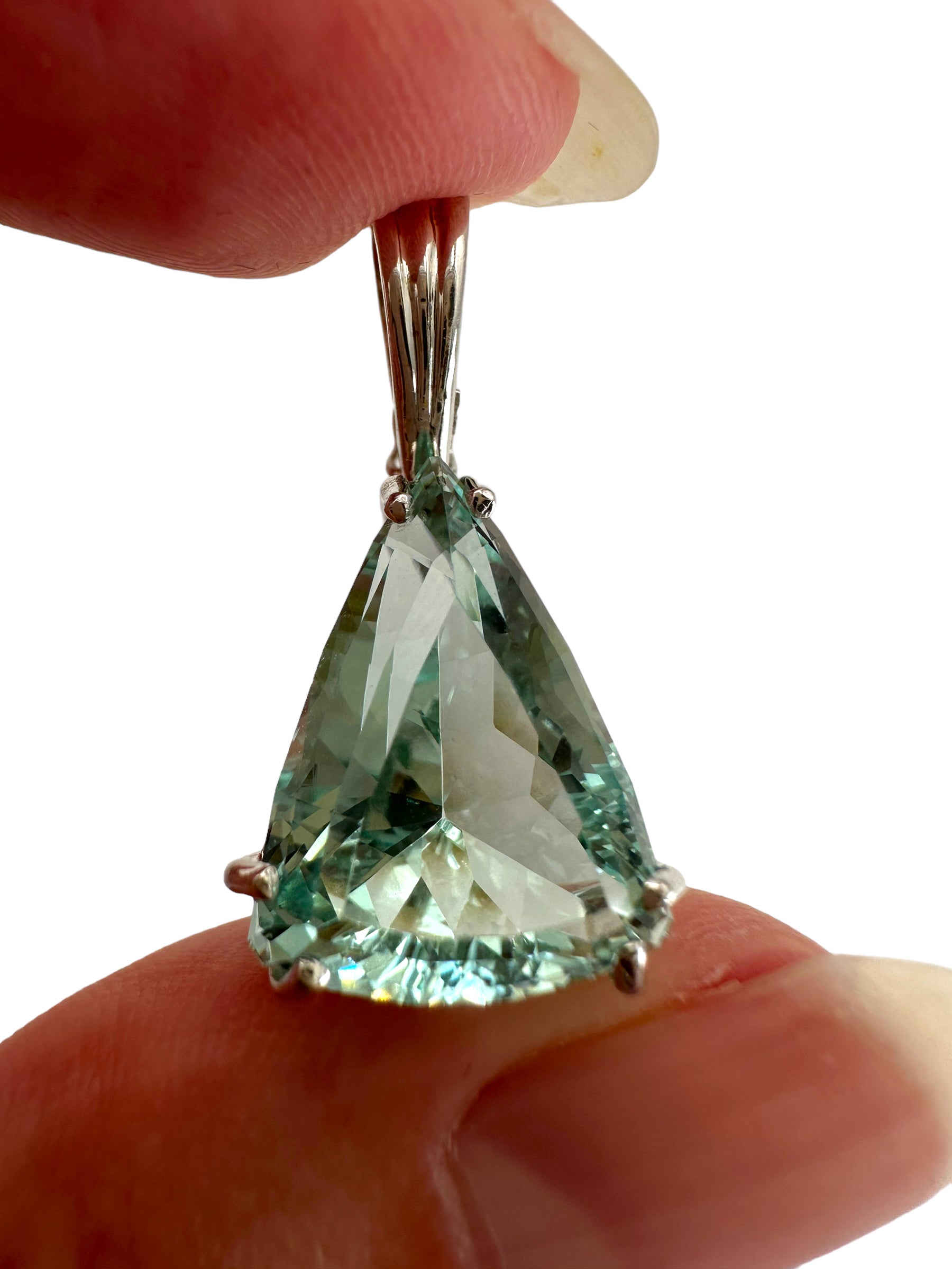 14k Aquamarine Enhancer Pendant