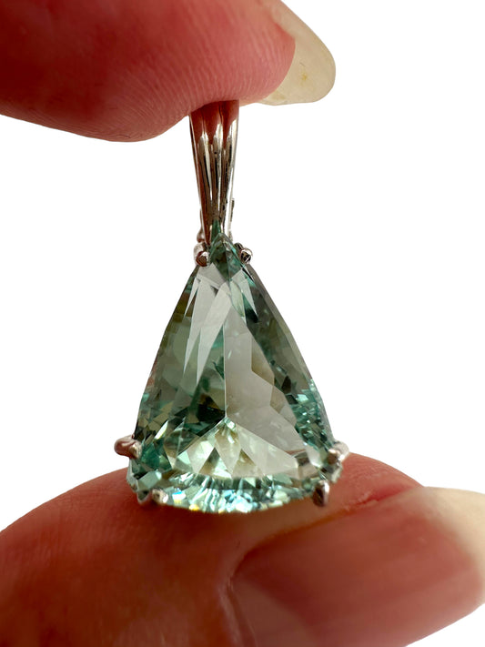 14k Aquamarine Enhancer Pendant