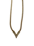 14k Diamond “V” Necklace