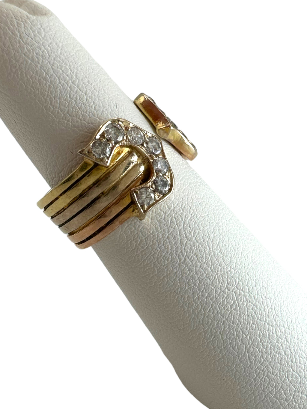 14k Tri-tone Diamond Ring