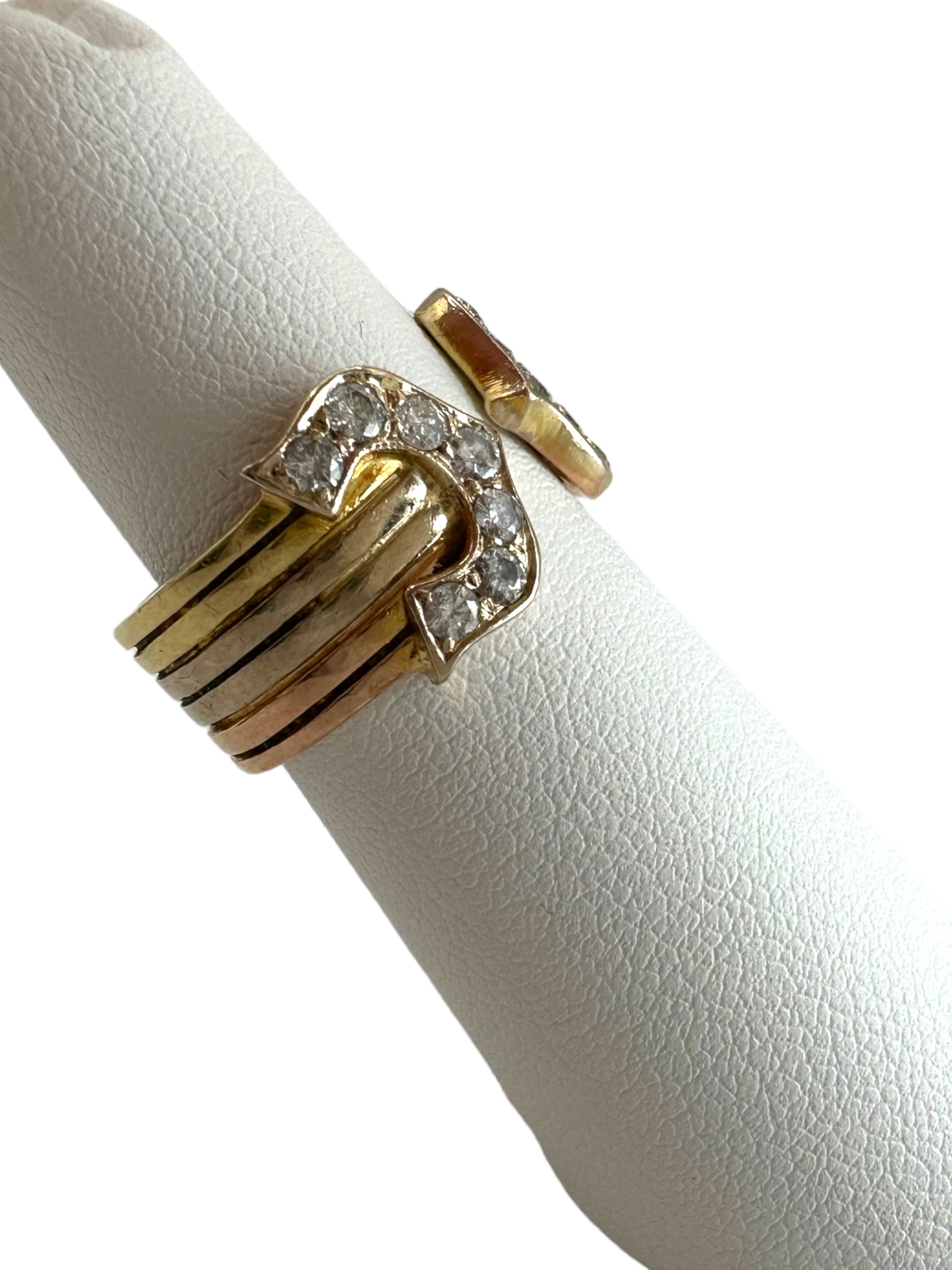 14k Tri-tone Diamond Ring