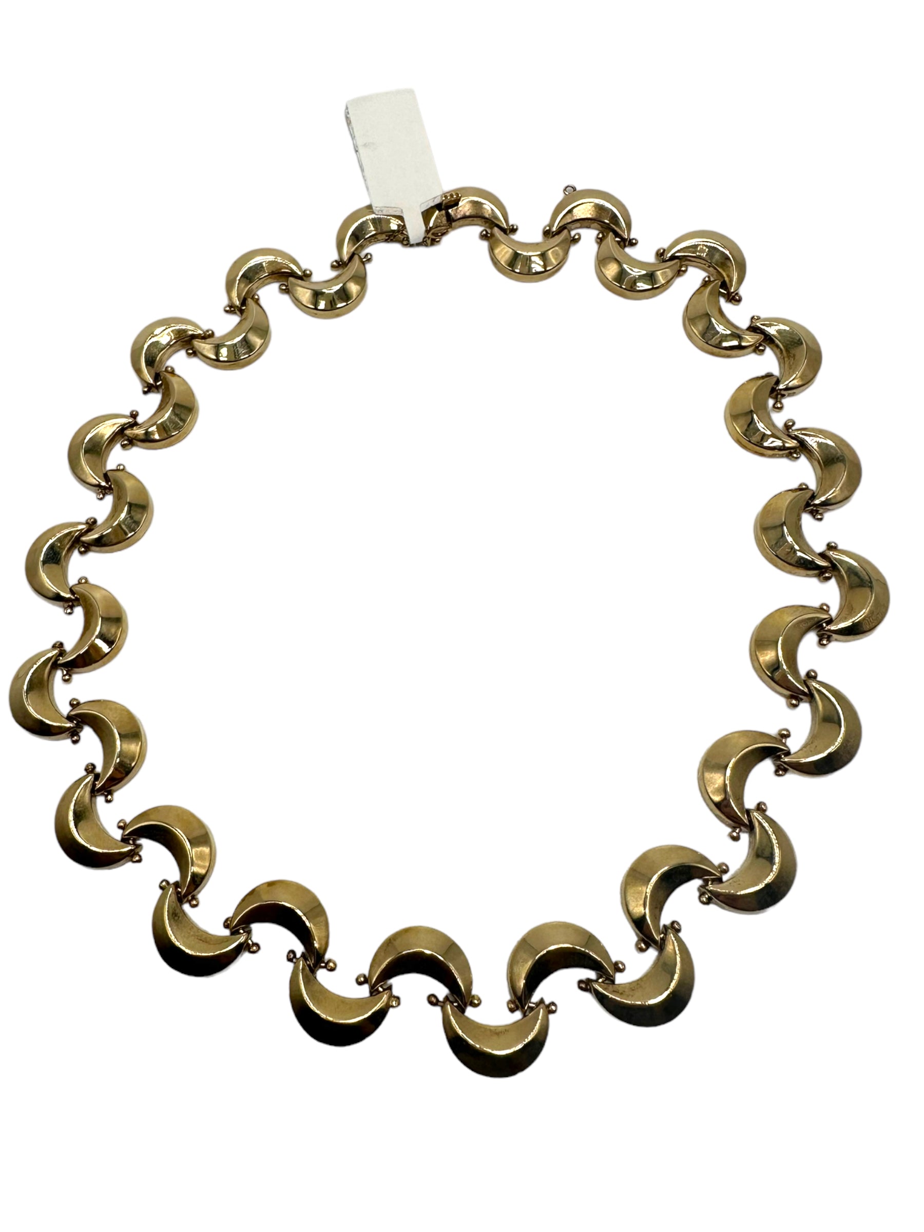 14k Crescent Link Necklace