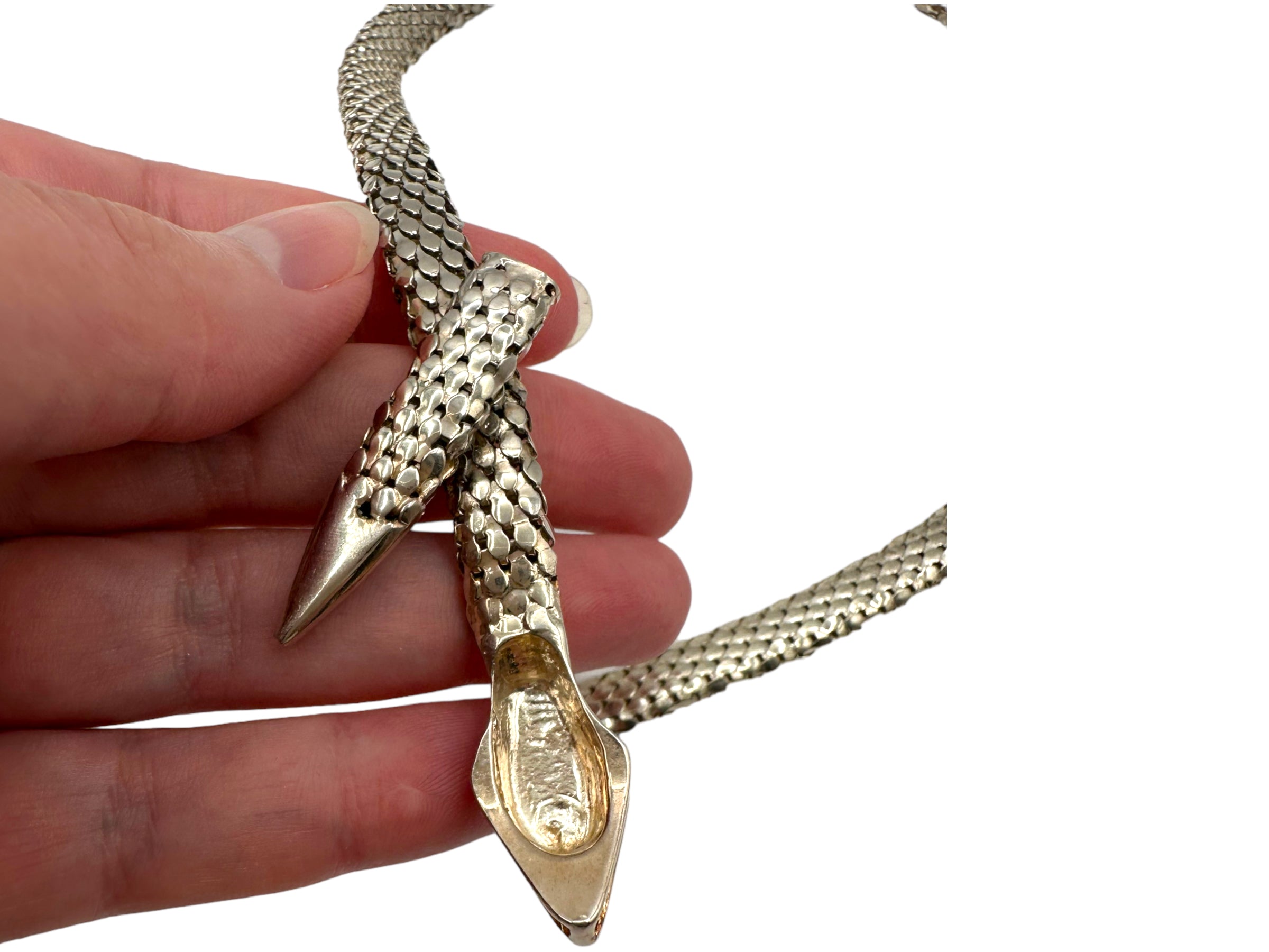 Sterling Silver Snake Necklace