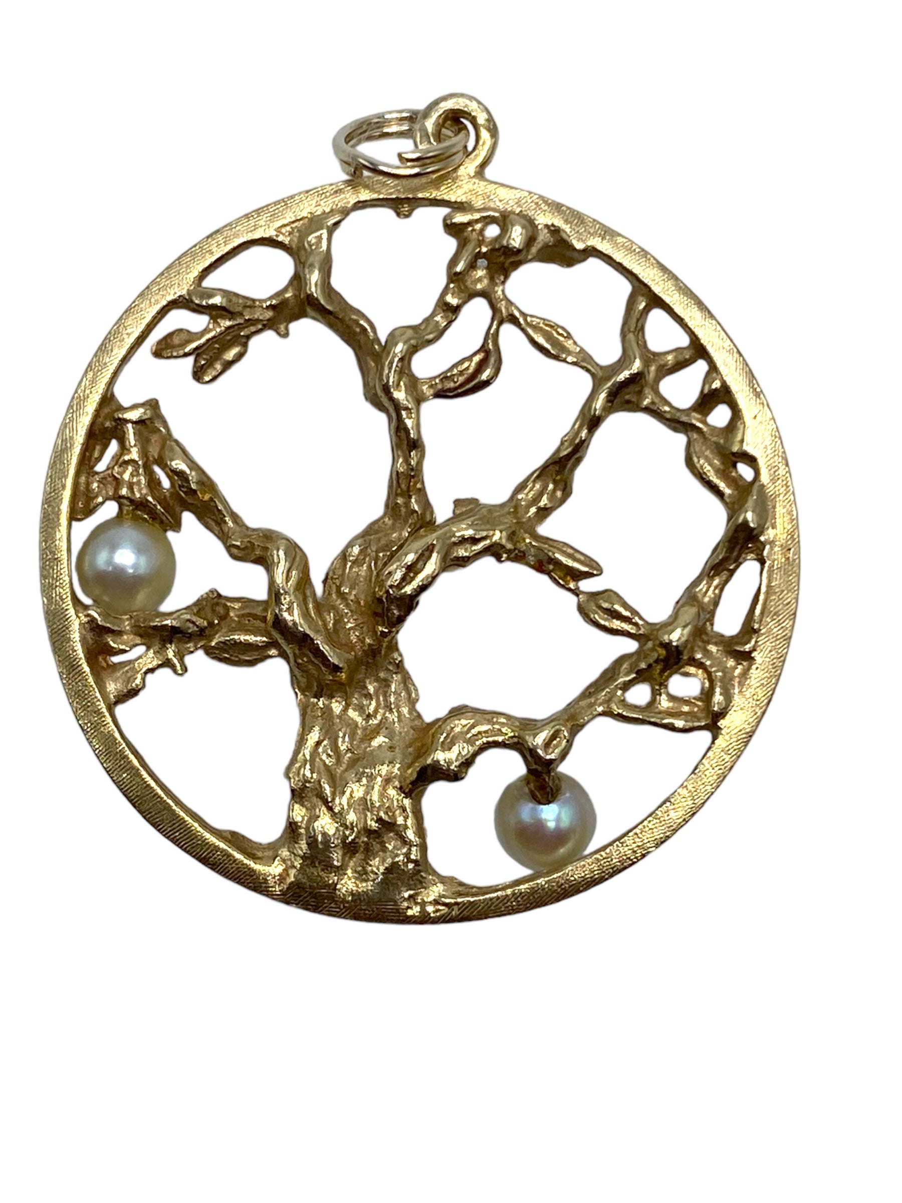 14k Pearl Tree of Life Pendant/ Charm