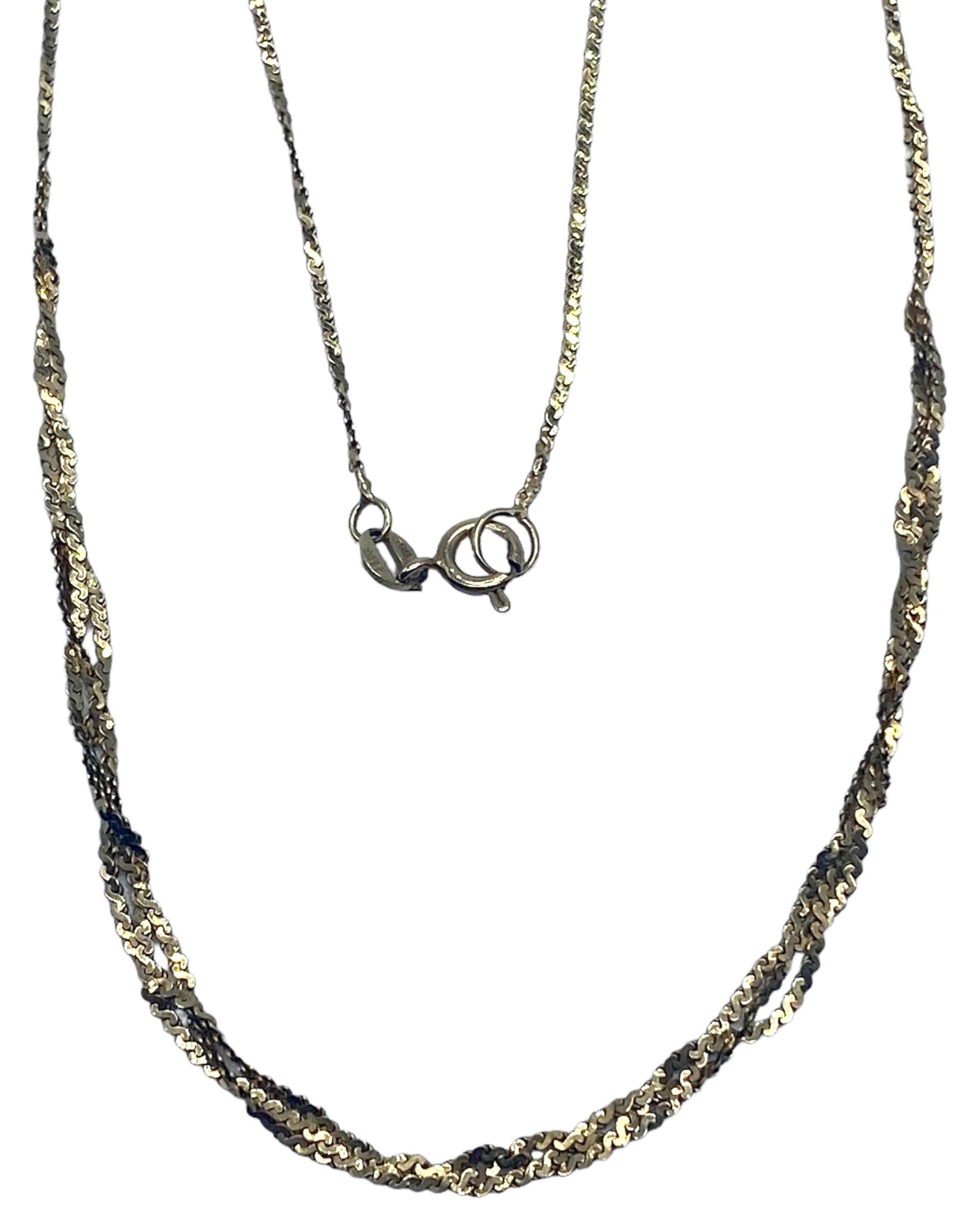 14k Braided Chain Necklace