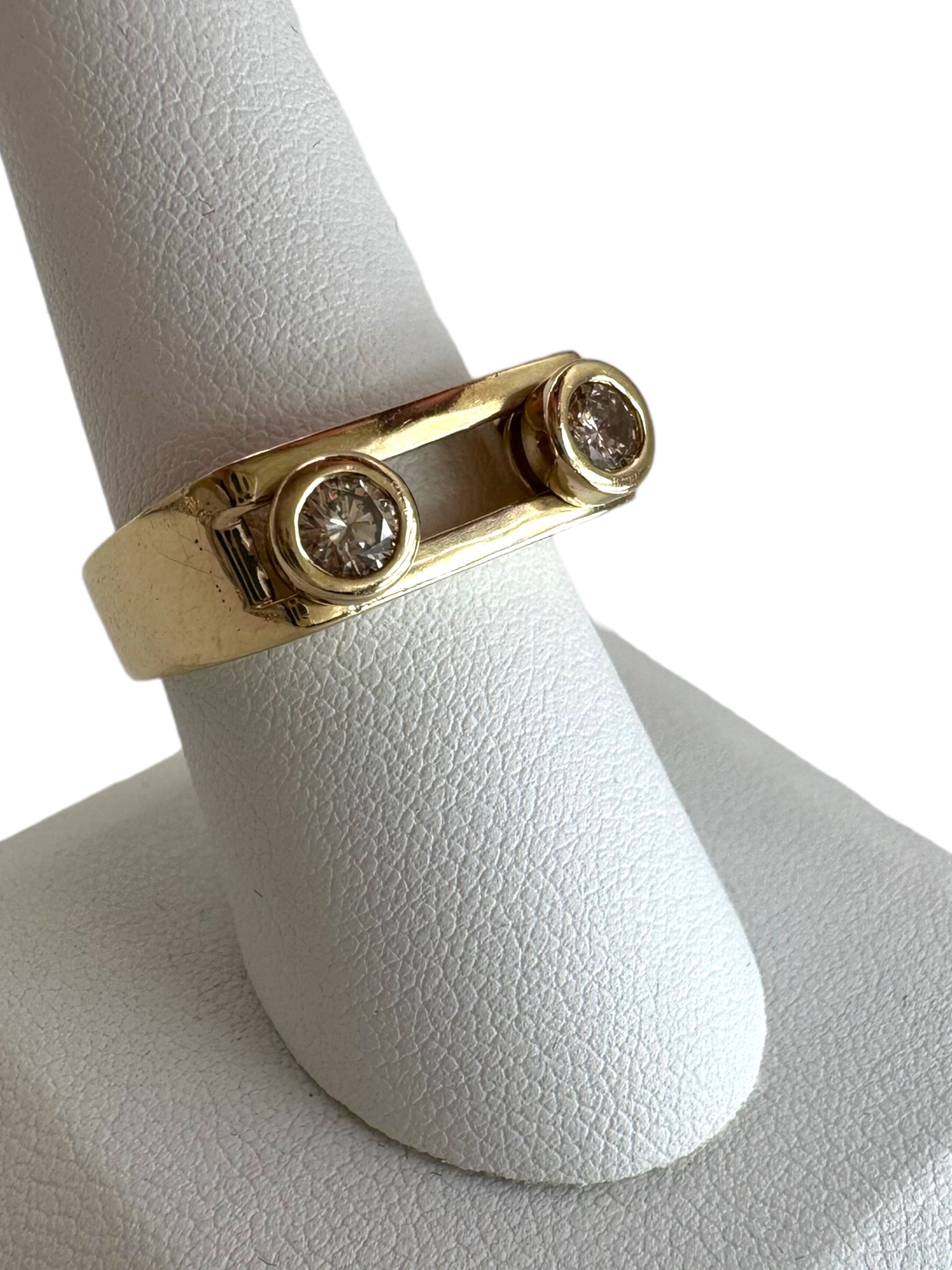 14k Diamond Slider Ring