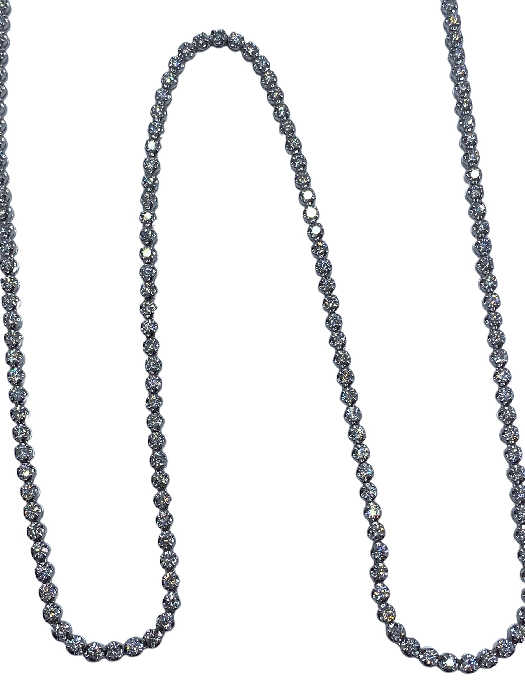 18k Opera Length Diamond Tennis Necklace