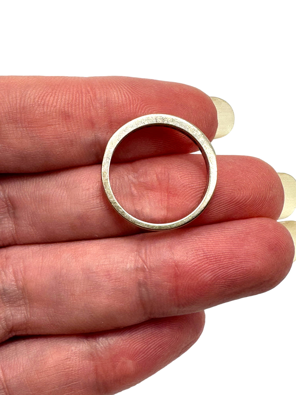 14k White Gold Diamond Stacker Band Ring