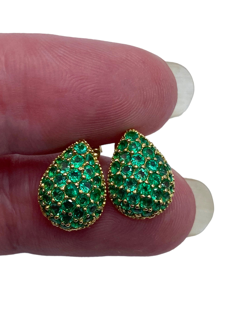 18k Emerald Earrings