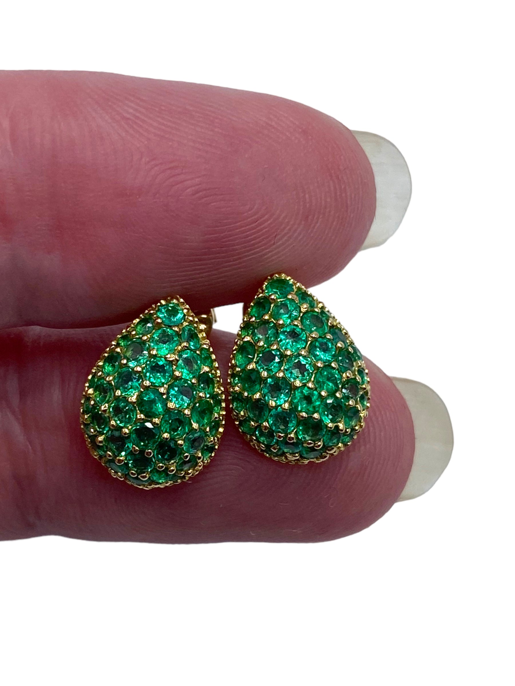 18k Emerald Earrings