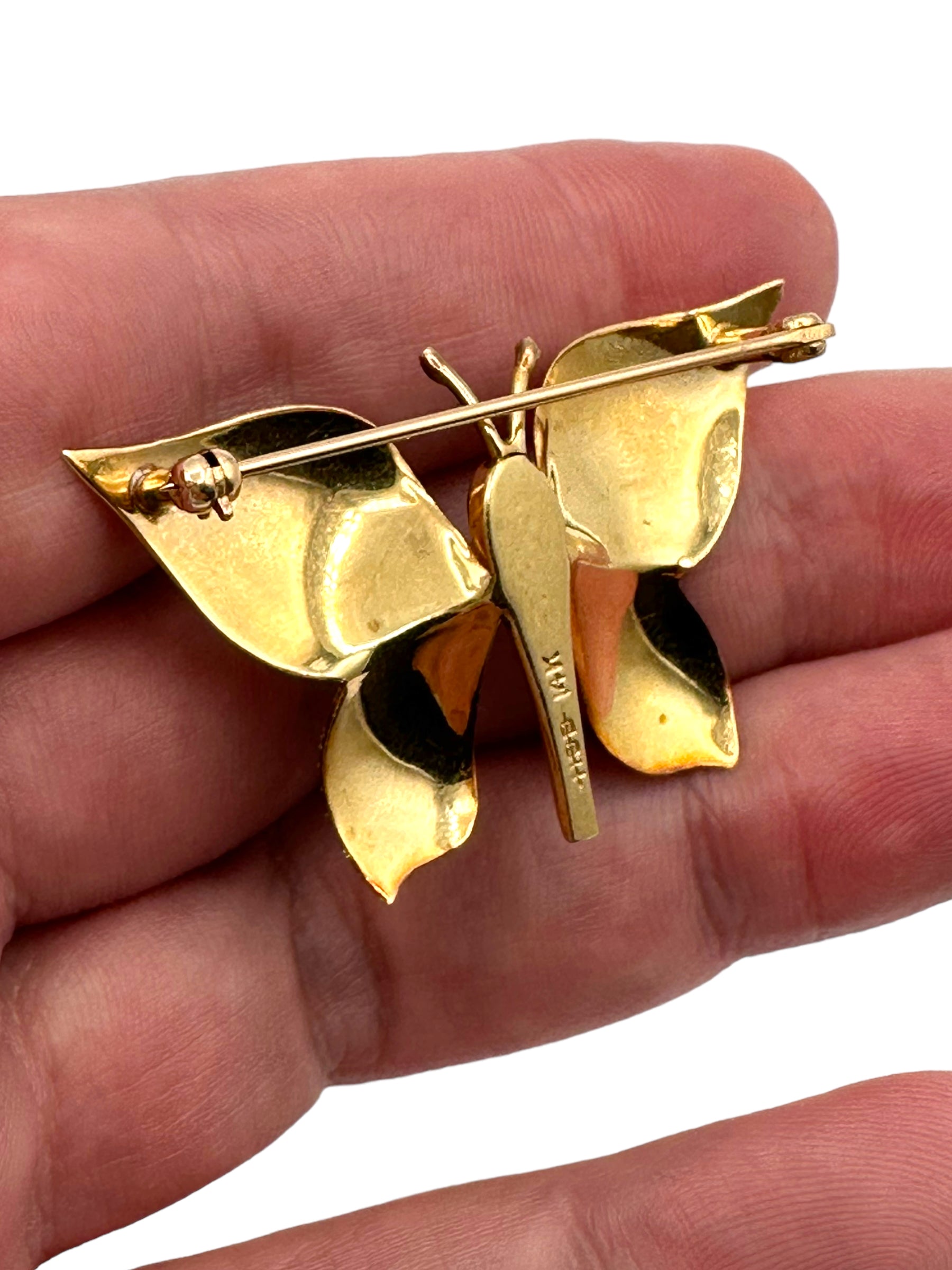 14k Butterfly Pin