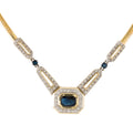 14k Sapphire Diamond Necklace