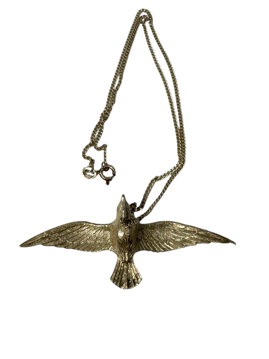 Sterling Silver Seagull Pendant Necklace