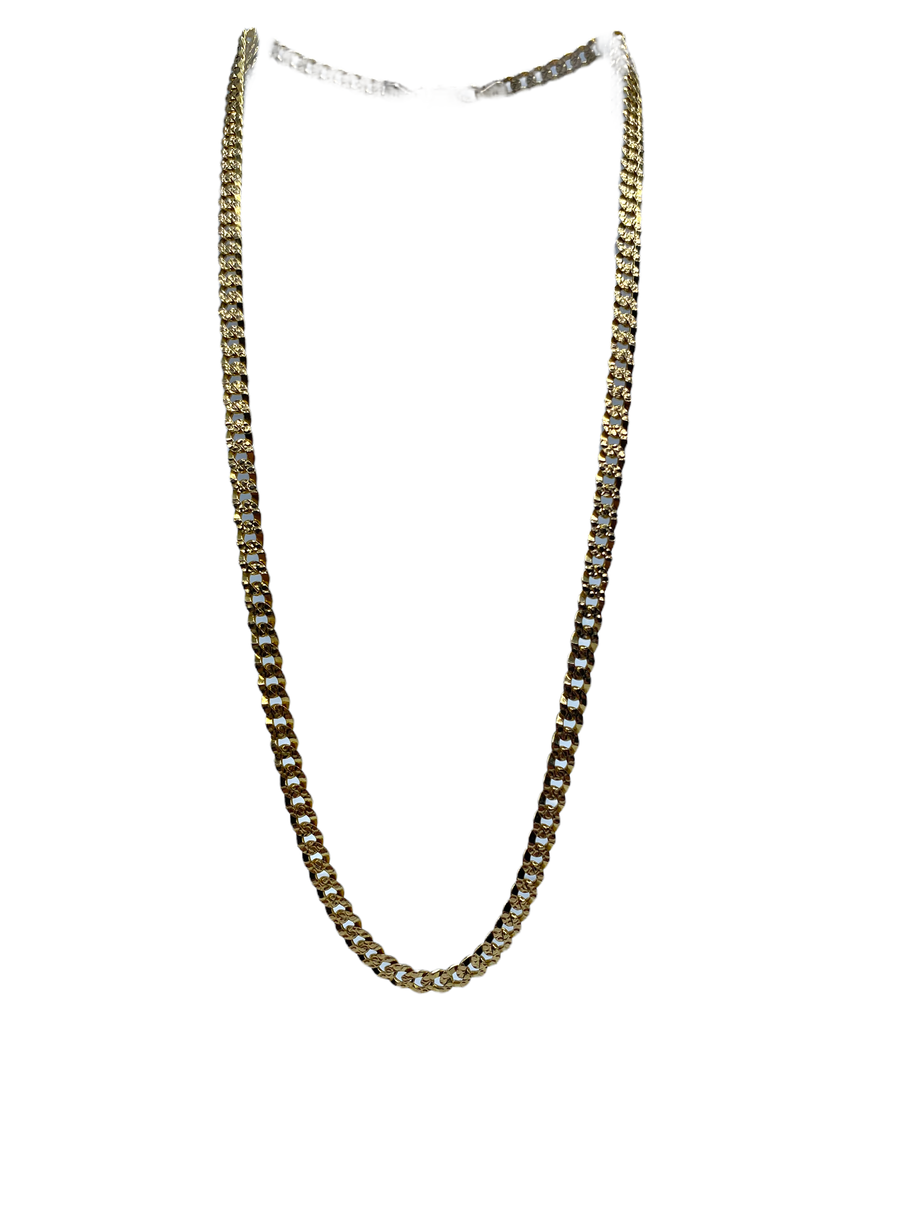 14k Flattened Curb Chain Necklace