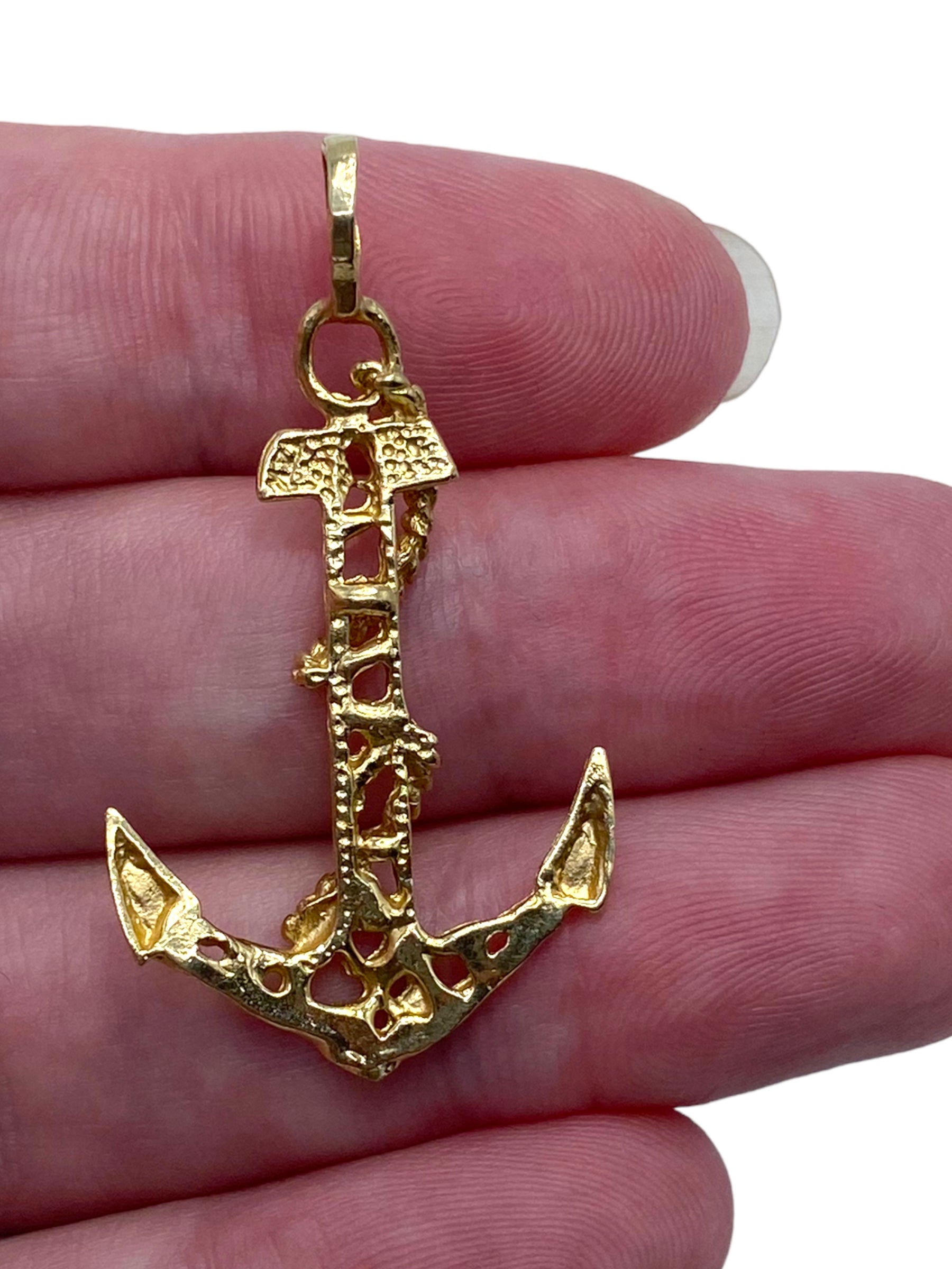 14k Anchor Charm/ Pendant