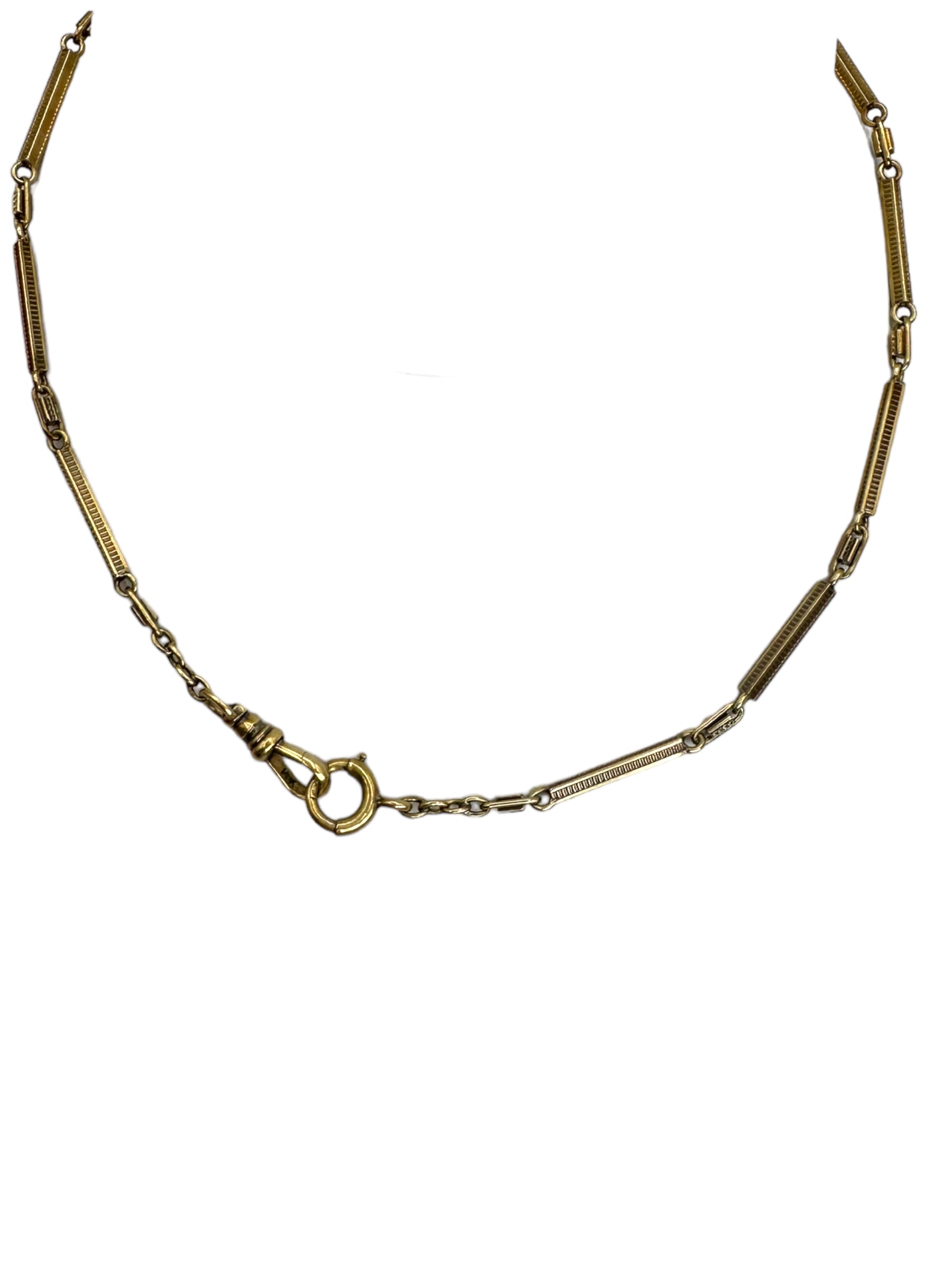 14k Bar Link Watch Chain