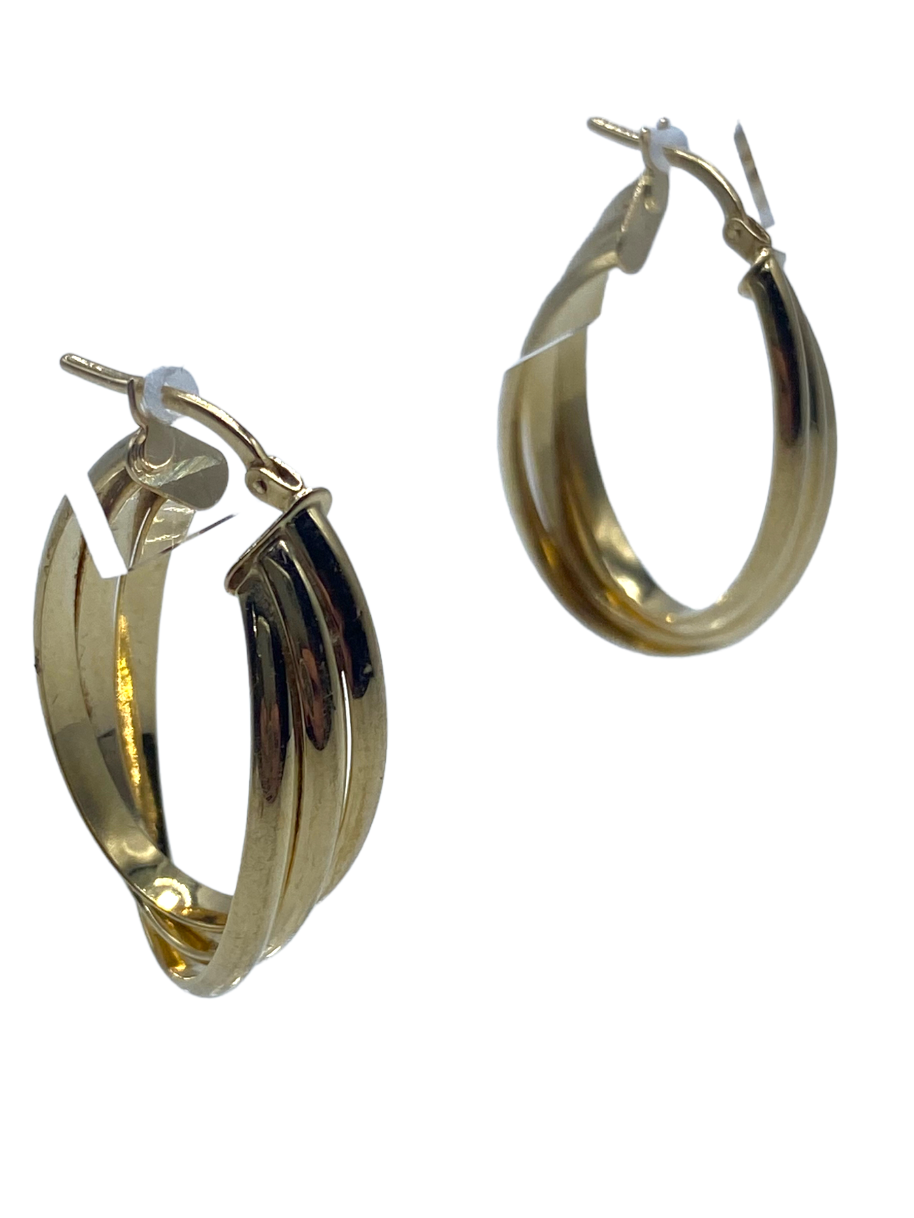14k Oval Hoop Earrings