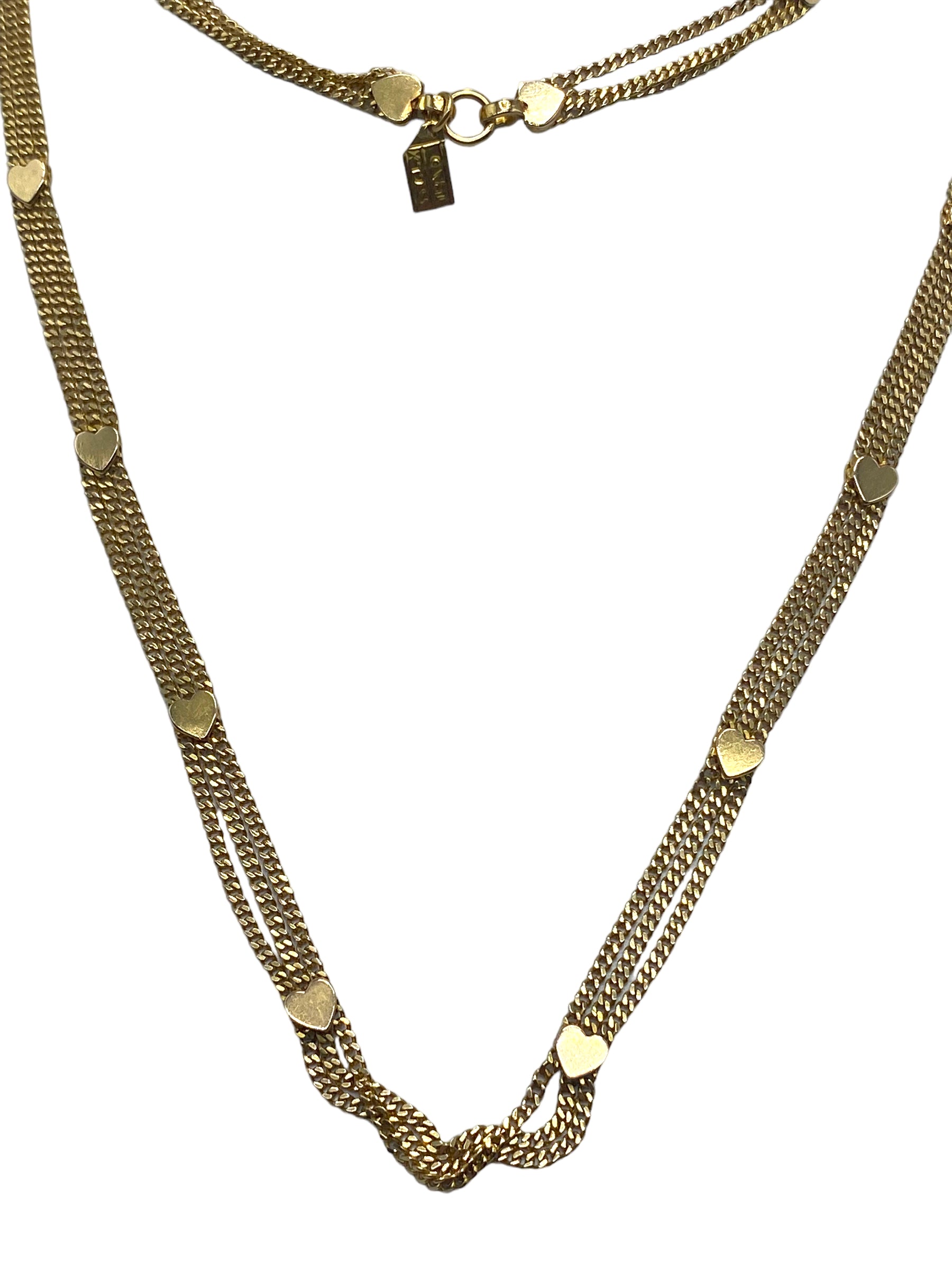 22k Heart Station Necklace