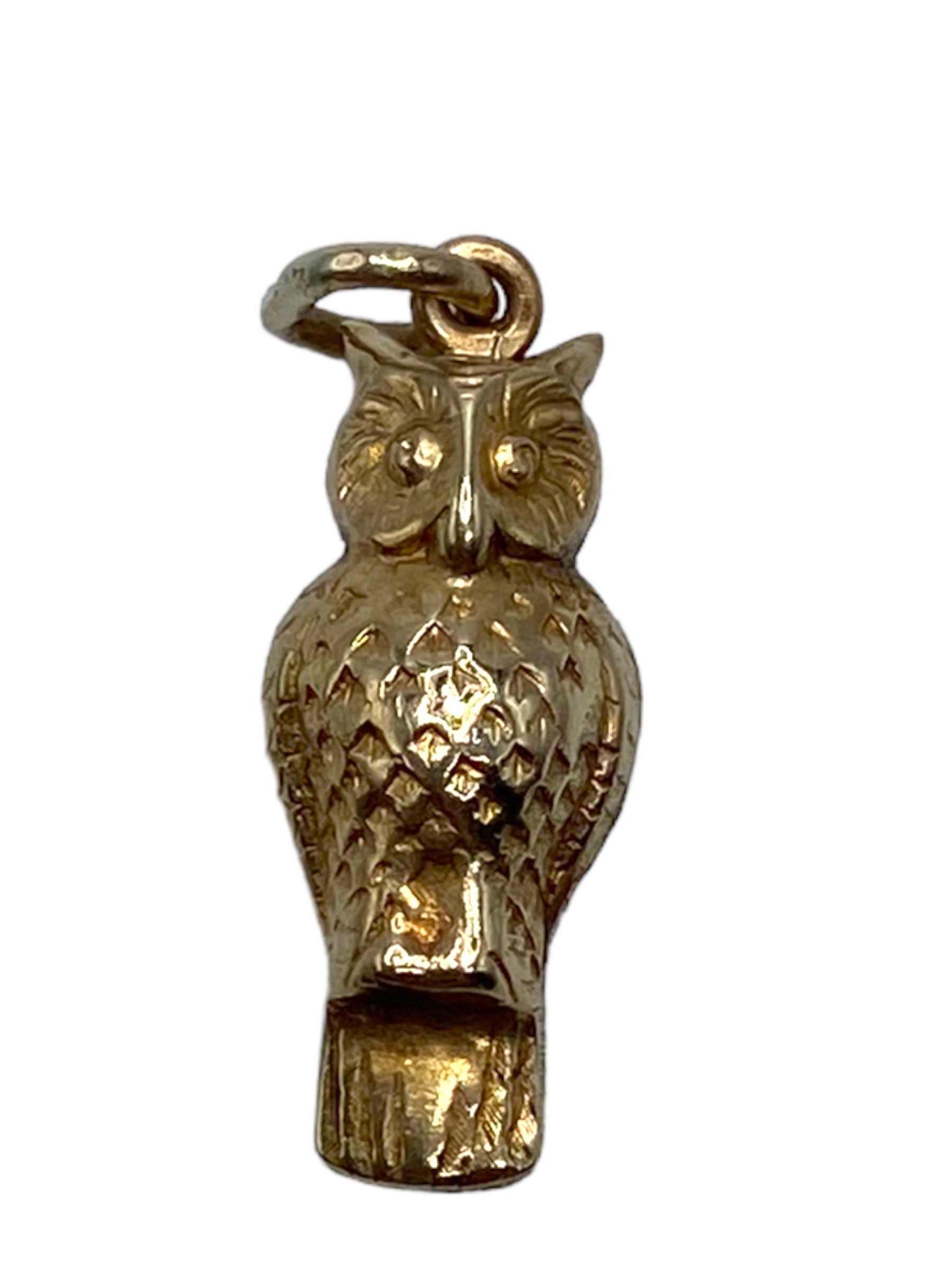 14k Owl Charm