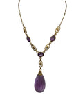 14k Amethyst Lavaliere Necklace