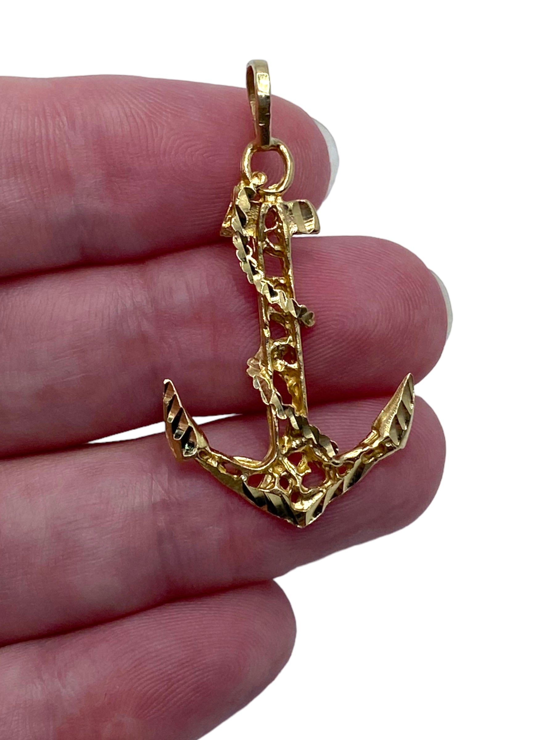 14k Anchor Charm/ Pendant