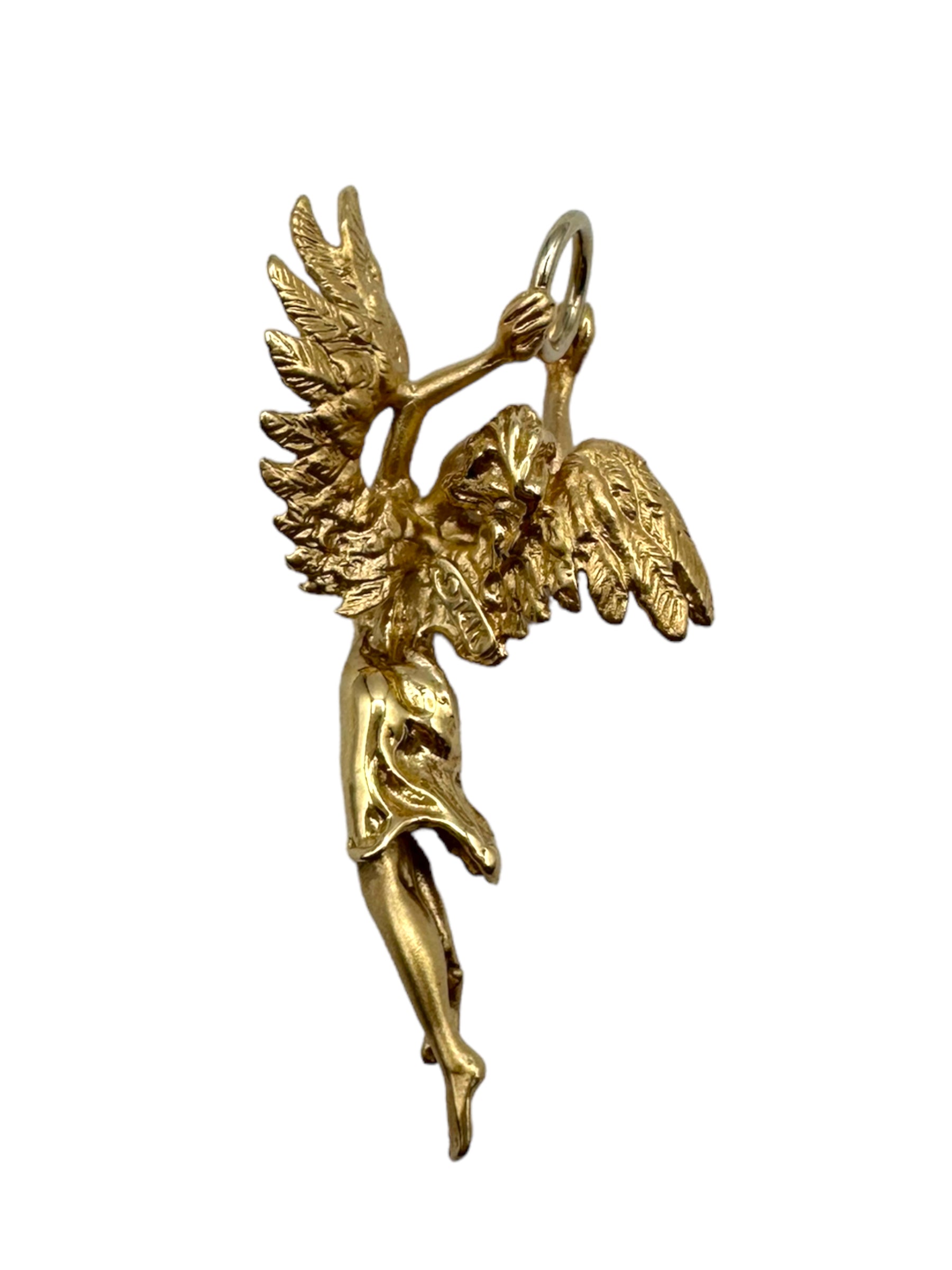 14k Large Angel Pendant