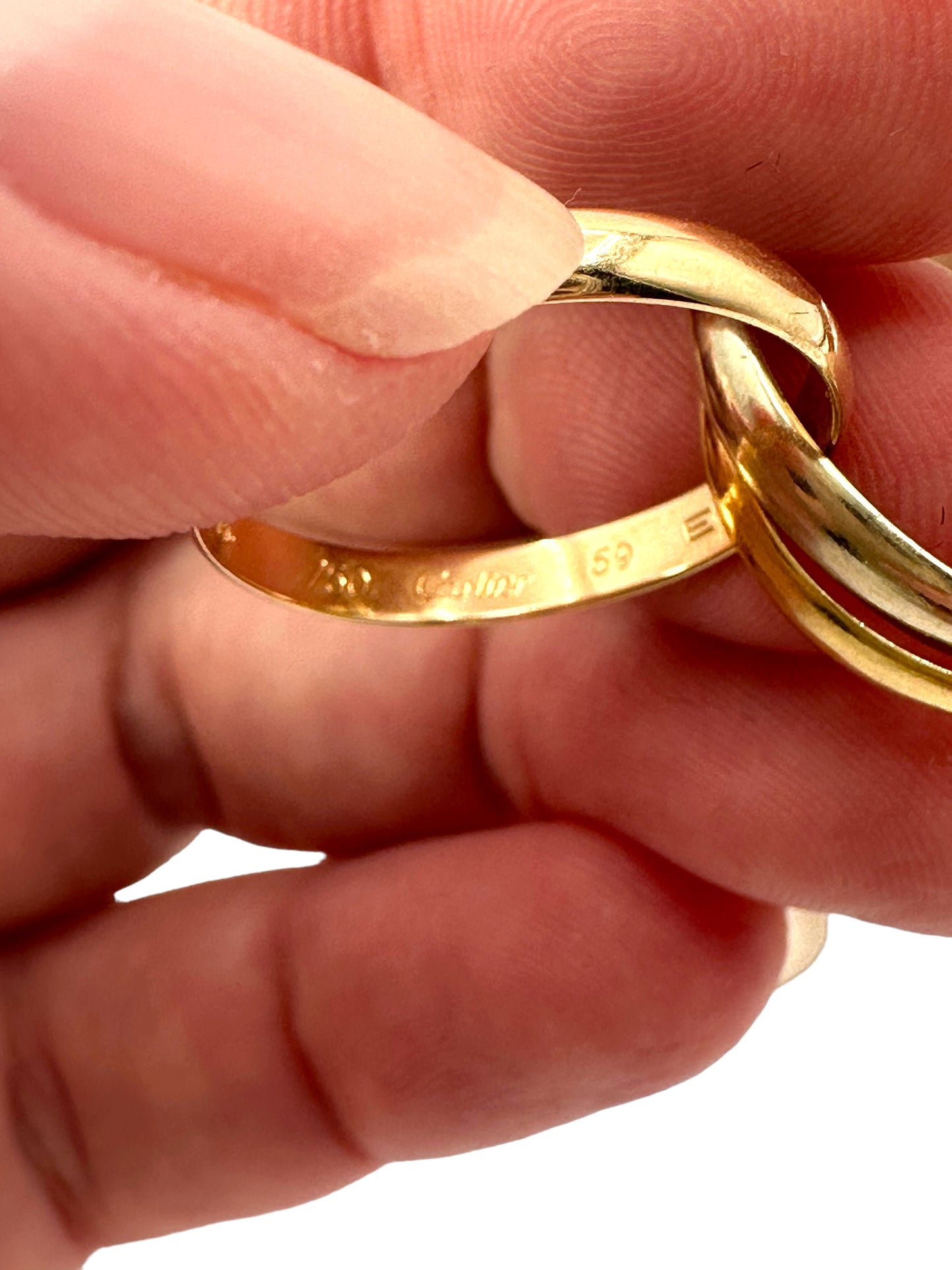 18k Cartier Tri-tone Rolling Ring