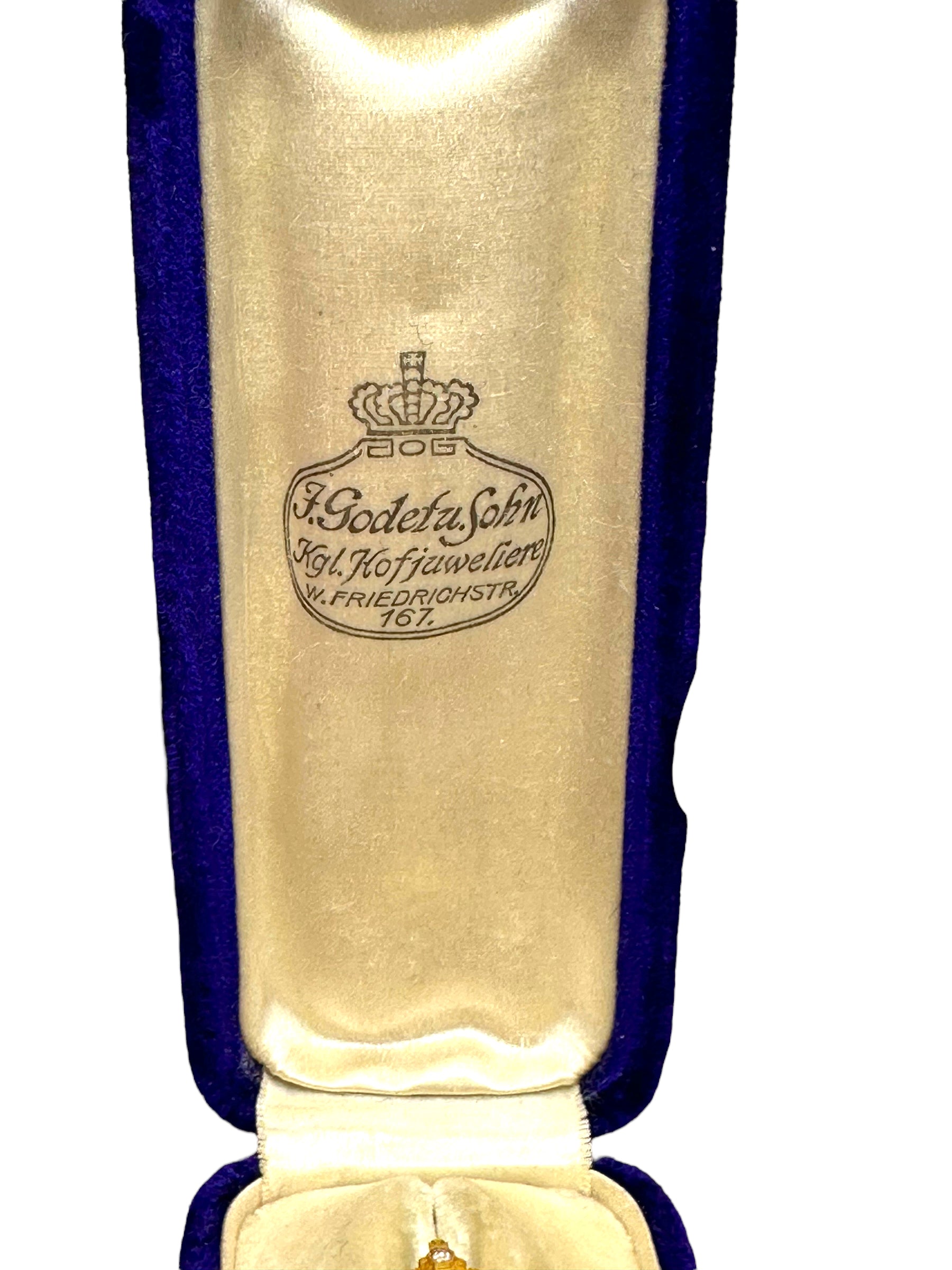 14k Sapphire Diamond German Stickpin