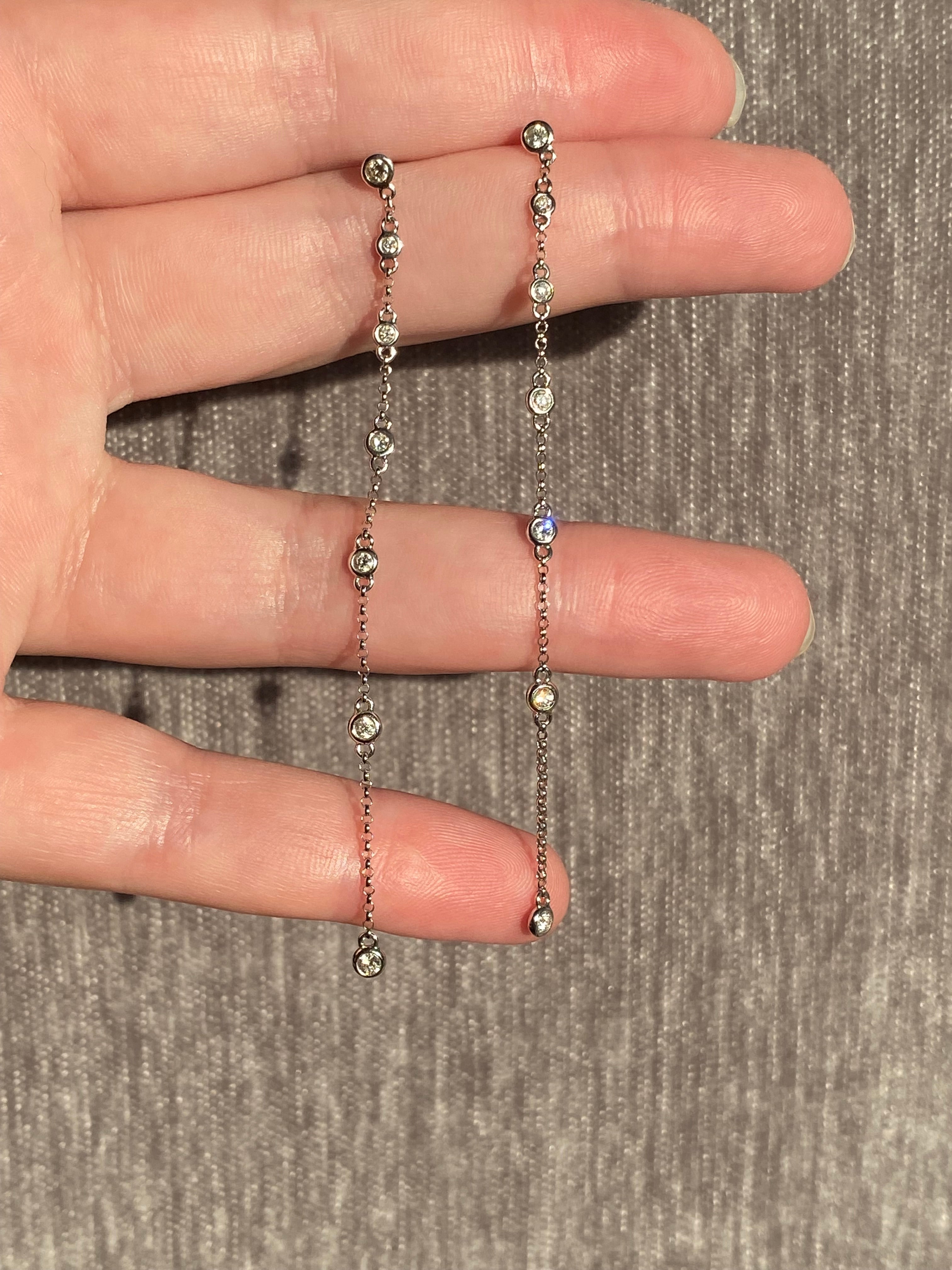 14k Diamonds by the Yard Earrings