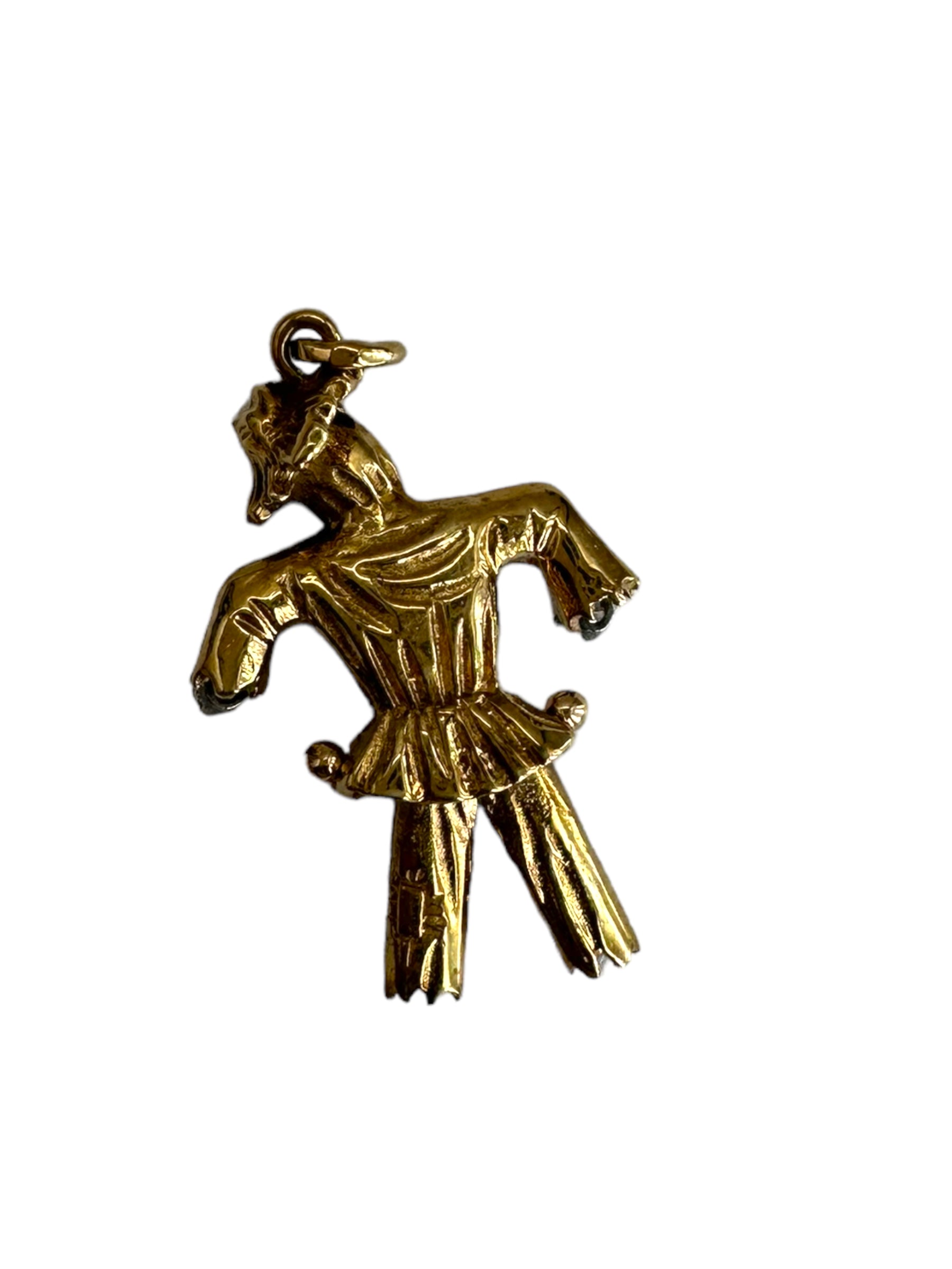 14k Diamond Scarecrow Pendant